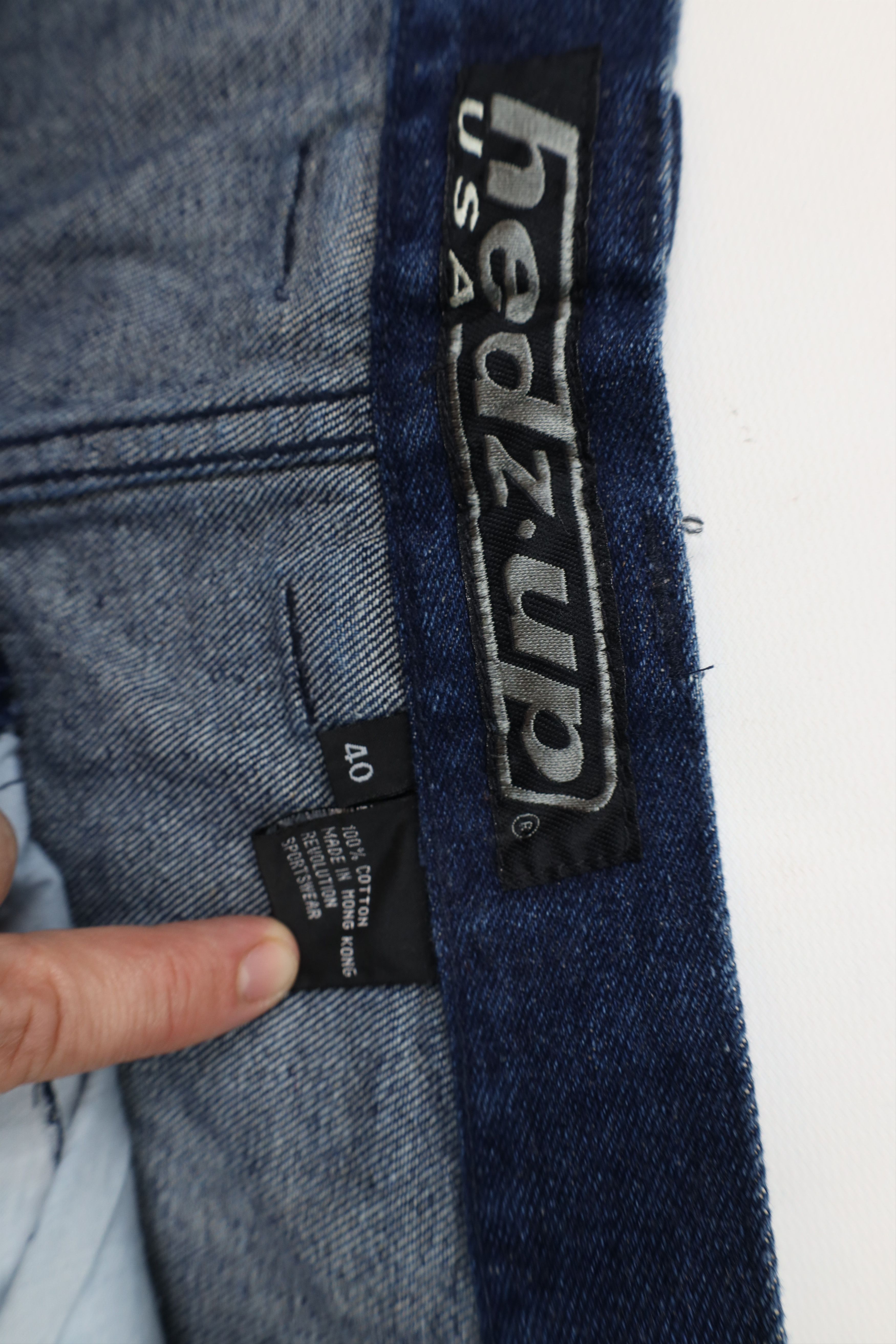 Vintage Deadstock Vintage 90s Streetwear Fit Denim Jean Shorts Blue Size US 40 / EU 56 - 7 Thumbnail