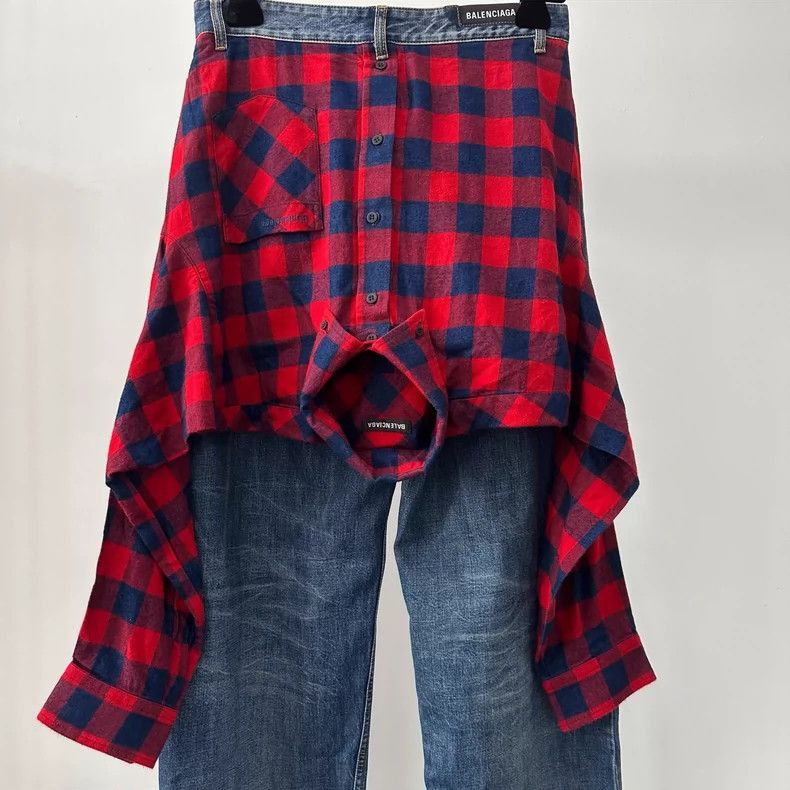 Balenciaga Balenciaga SS21 Layered Shirt and Denim Pants-2506 Size US 26 / EU 42 - 4 Thumbnail
