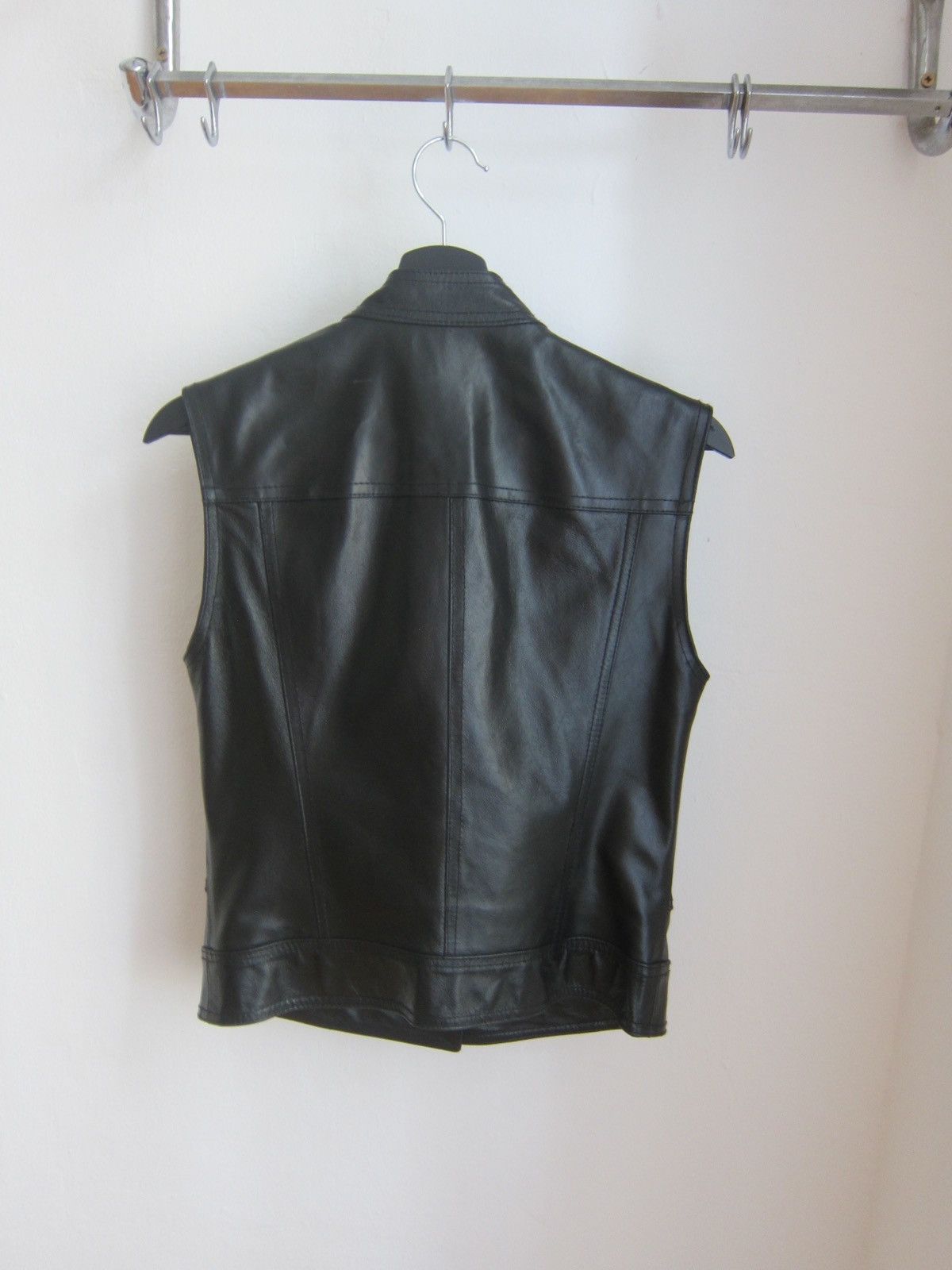 Hedi Slimane × Vintage Leather Biker Vest - Hedi Slimane style Size US S / EU 44-46 / 1 - 2 Thumbnail