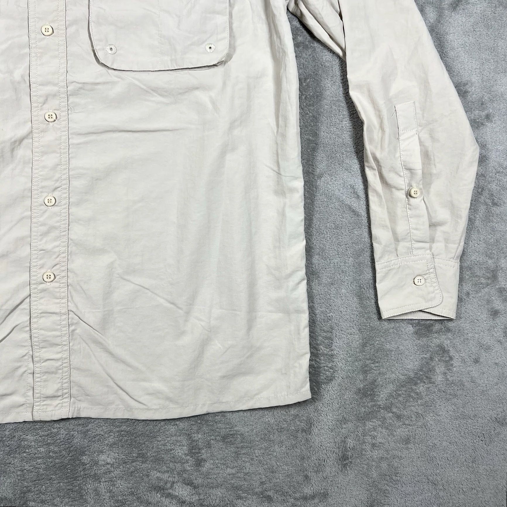 Vintage Banana Boat Shirt Men Medium Beige UPF 50+ Long Sleeve Button Up Solid BVI Theme Size US M / EU 48-50 / 2 - 5 Thumbnail