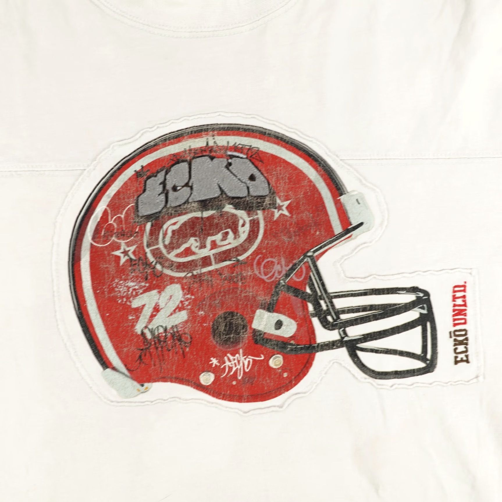 Ecko Unltd. VINTAGE Ecko Unltd Shirt Large White Graphic Print Football Helmet Tee Y2K Mens Size US L / EU 52-54 / 3 - 2 Thumbnail