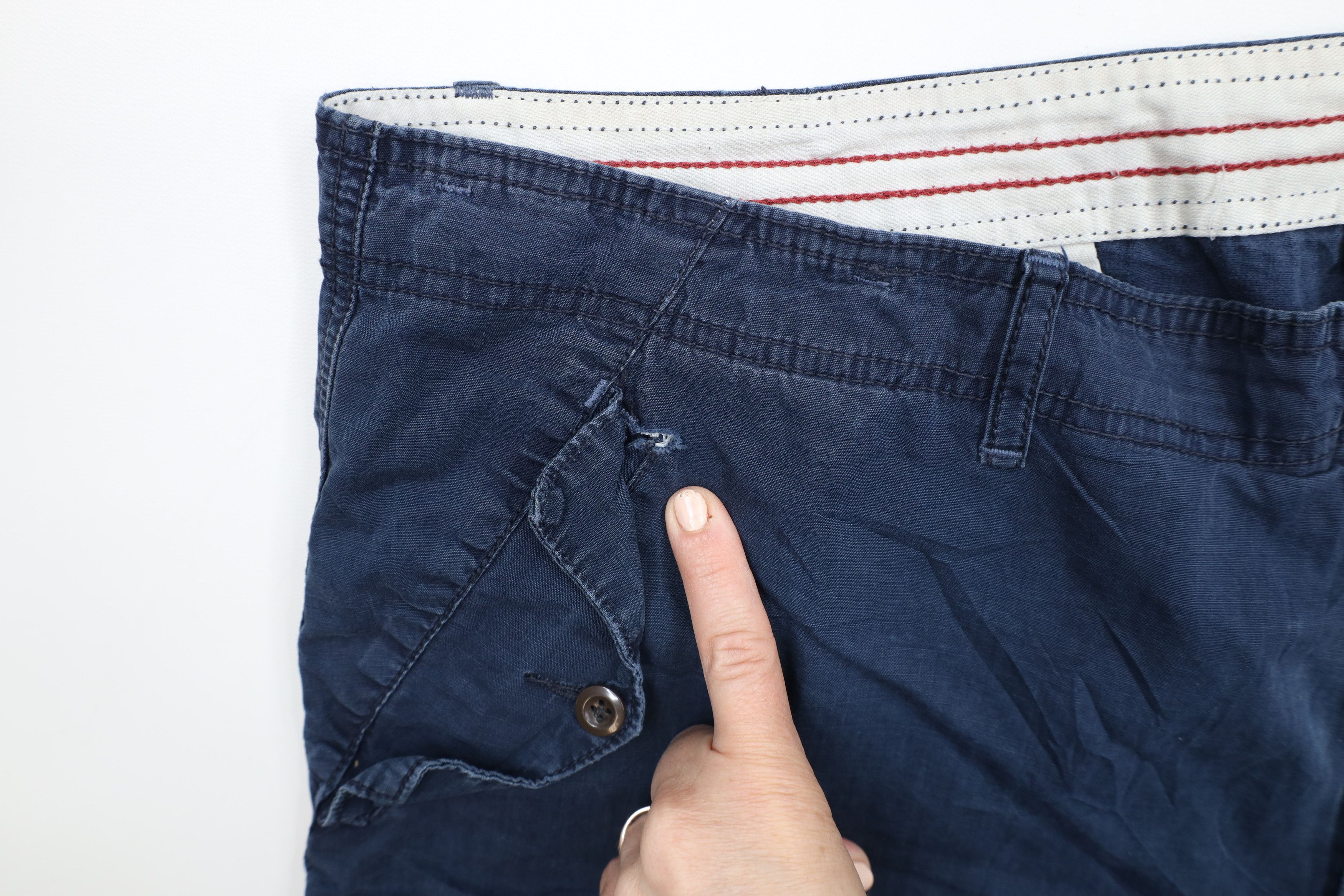 Ralph Lauren × Vintage Vintage 90s Ralph Lauren Surplus Cargo Shorts Navy Blue Size US 40 / EU 56 - 5 Thumbnail