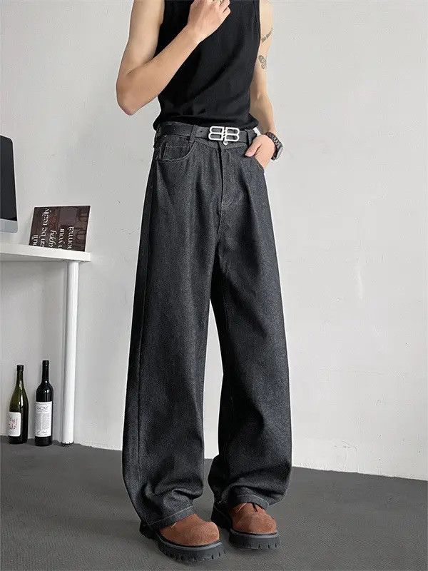Japanese Brand × Jean Retro loose wide leg slightly flared jeans Size US 32 / EU 48 - 3 Thumbnail