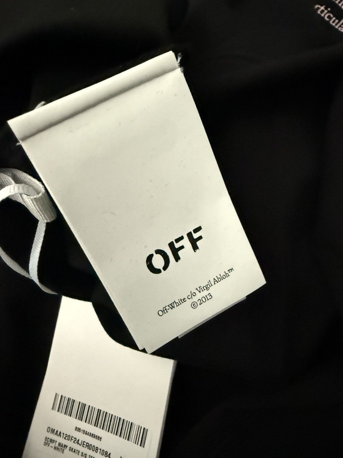 Off-White OFF-WHITE Black Script Mary Skate T-shirt Size US XL / EU 56 / 4 - 5 Thumbnail
