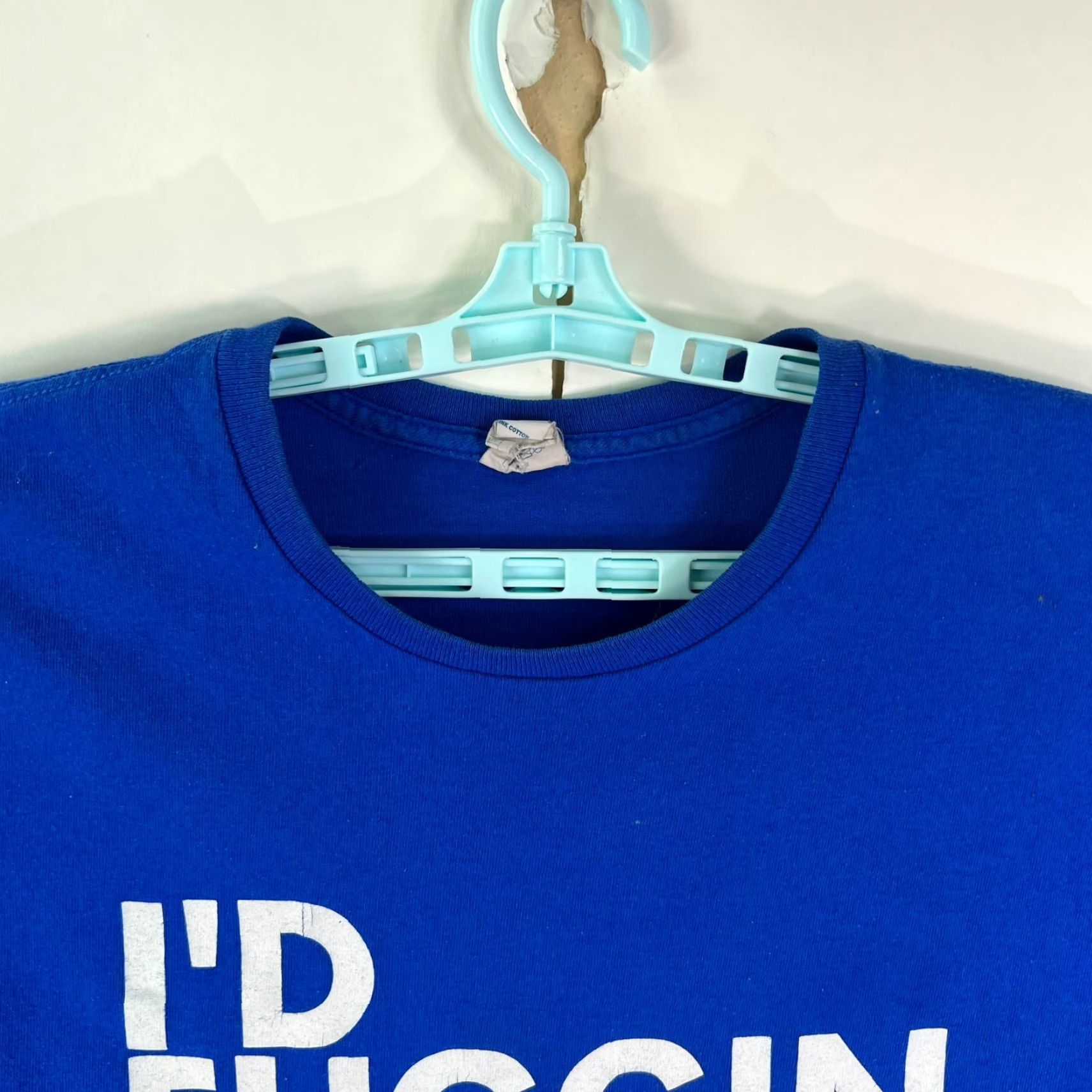 Delta VINTAGE I'D FUGGIN CUDDLE YOU SO HARD T Shirt Adult XL Blue Delta Graphic Print Men Size US XL / EU 56 / 4 - 4 Thumbnail