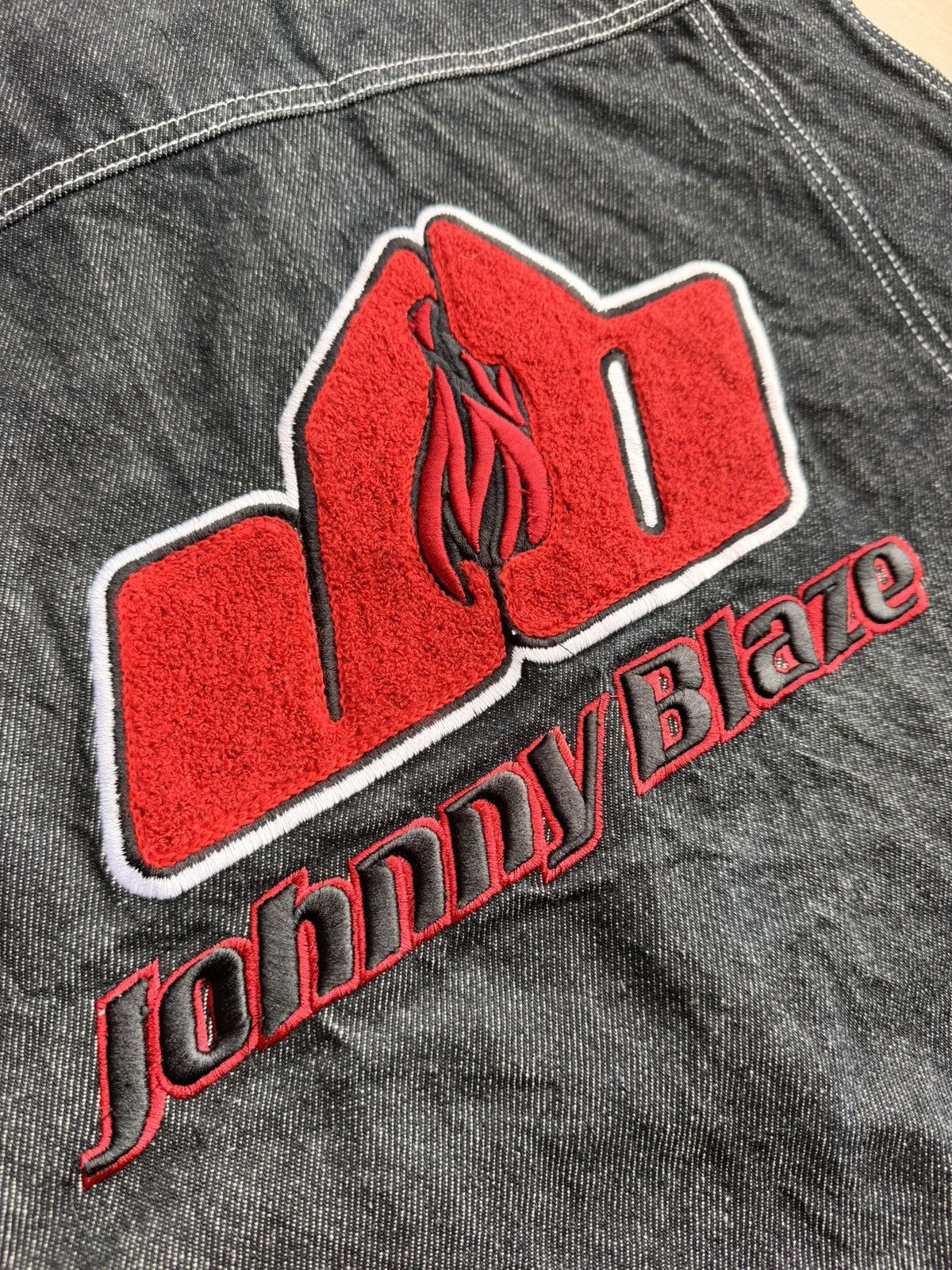 JNCO Vintage Johnny Blazer Sleeve Less Embroidery Jacket Size US L / EU 52-54 / 3 - 15 Thumbnail