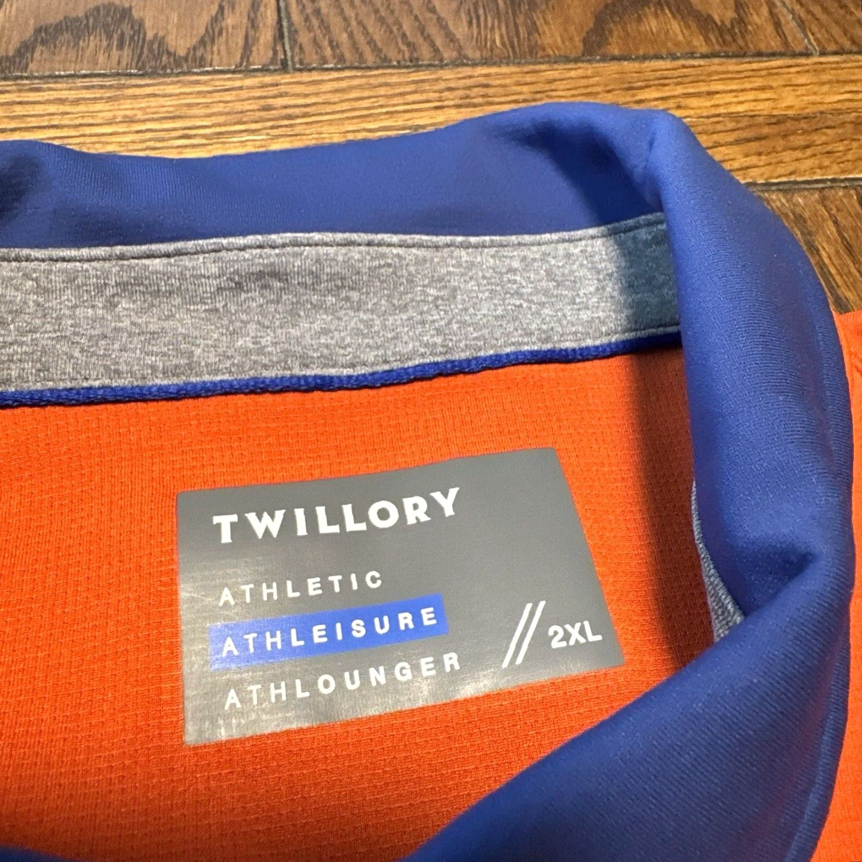 Vintage Twillory Athleisure Polo Mens 2XL Orange Blue Collar Performance Golf Shirt Size US XXL / EU 58 / 5 - 3 Thumbnail