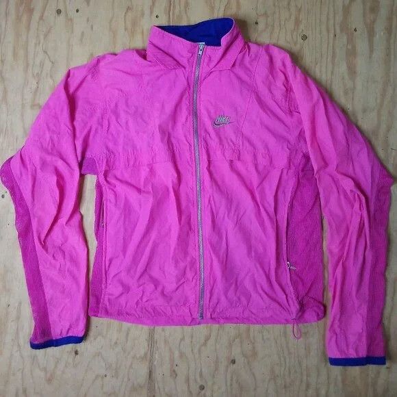 Nike × Vintage Vintage Nike International Windbreaker Jacket Neon Pink Size S / US 4 / IT 40 - 2 Thumbnail