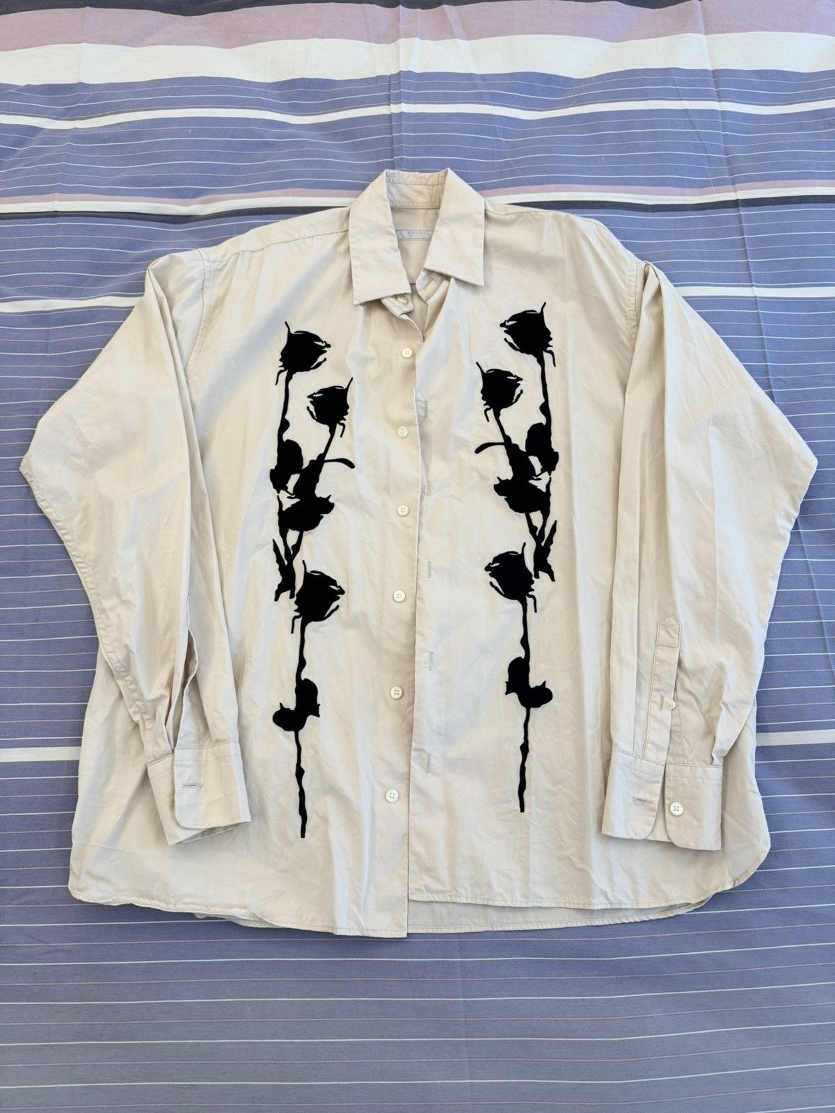 Prada Prada Rose Shirt Button Up Size S Size US S / EU 44-46 / 1 - 1 Thumbnail