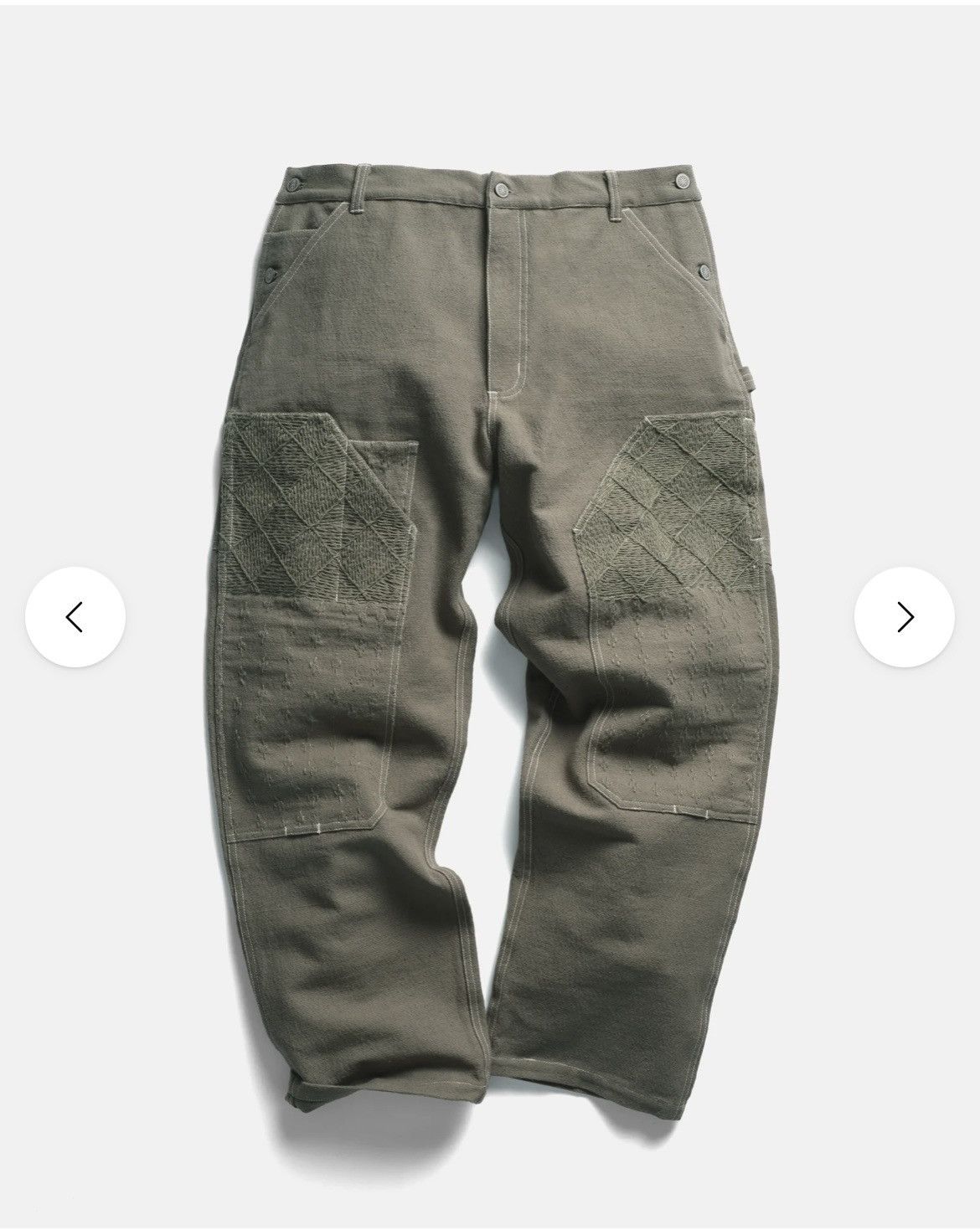 18 East 18 EAST DOUBLE KNEE WORK PANT - AGED SAGE Size US 34 / EU 50 - 1 Thumbnail