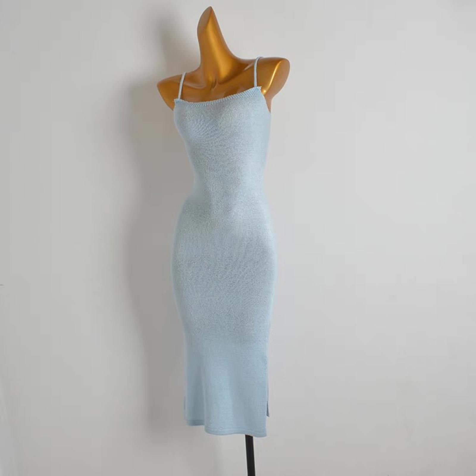 Japanese Brand Dreamy light blue bodycon dress Size ONE SIZE - 2 Thumbnail