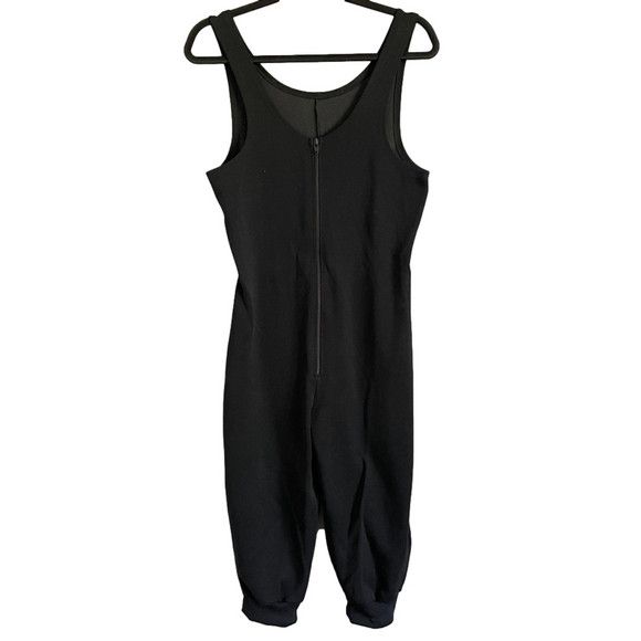 Vintage Vintage TRO Black Cropped Sleeveless Ski Jumpsuit - S Size 28" / US 6 / IT 42 - 3 Thumbnail