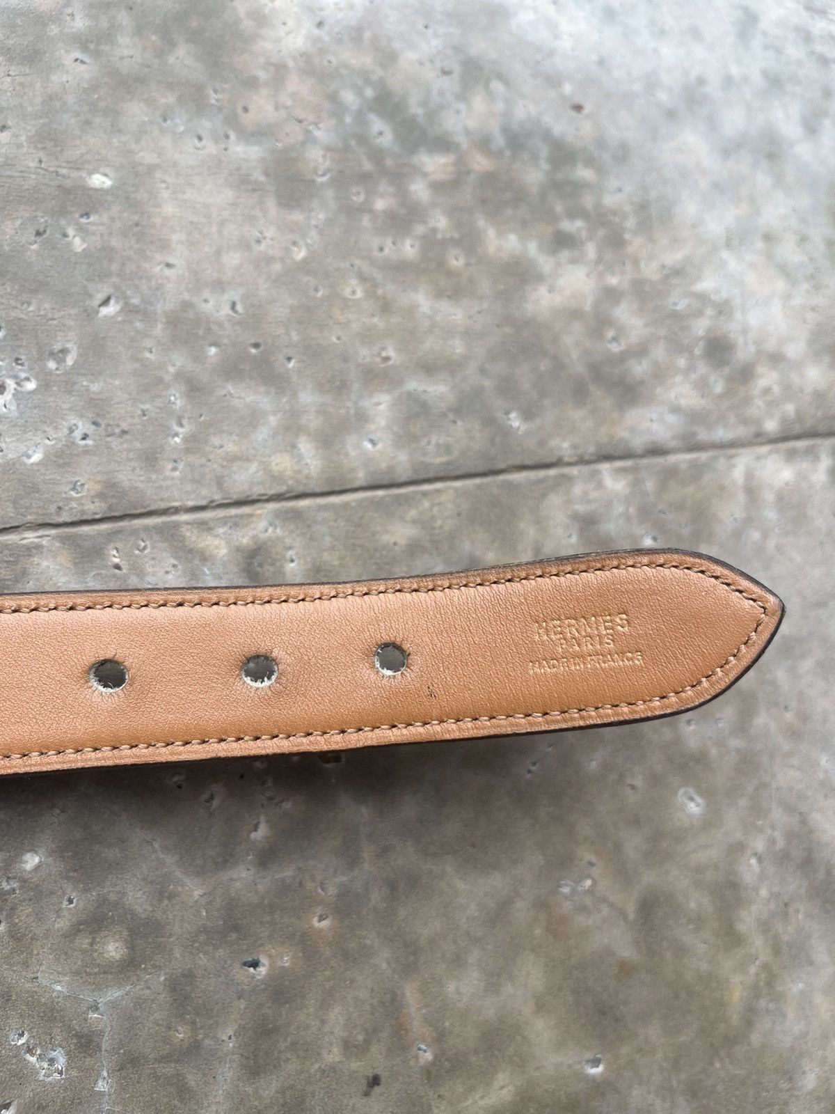 Hermes × Vintage Hermes Paris Leather Belt Made France Size ONE SIZE - 13 Thumbnail