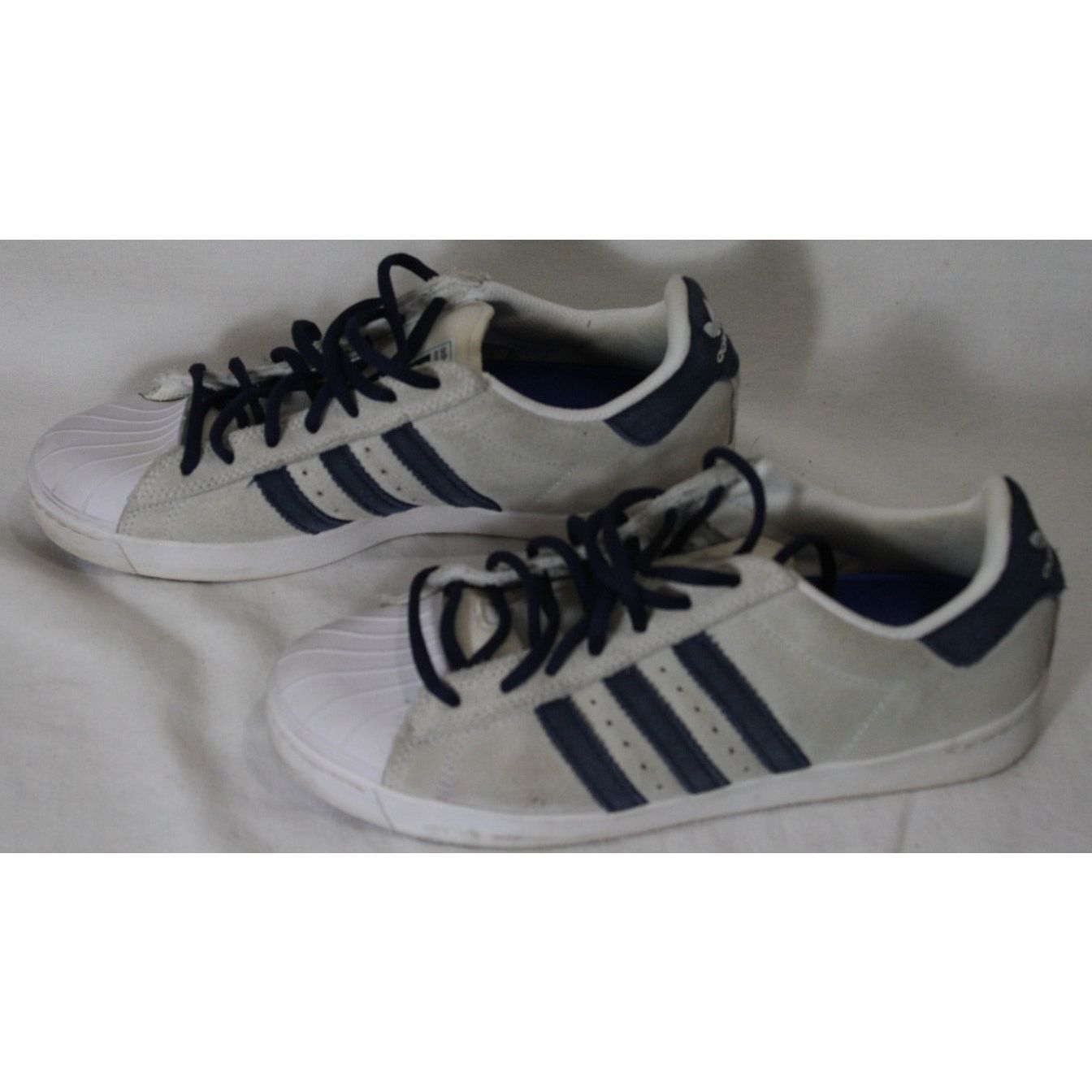 Adidas Adidas Skateboarding Superstar Gray Navy Shell Toe Shoe Size US 6.5 / EU 39-40 - 3 Thumbnail