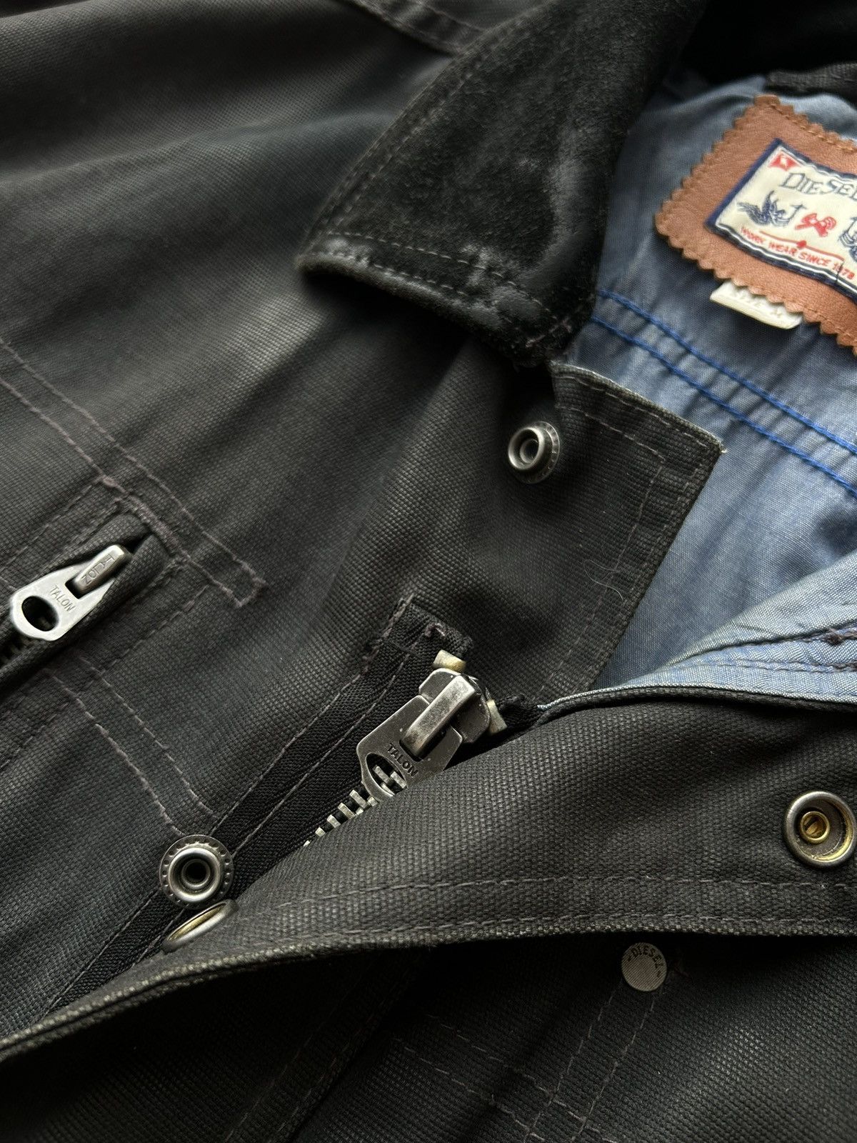 Diesel Vintage Diesel Waxed denim bomber jacket mens rare Size US M / EU 48-50 / 2 - 6 Thumbnail
