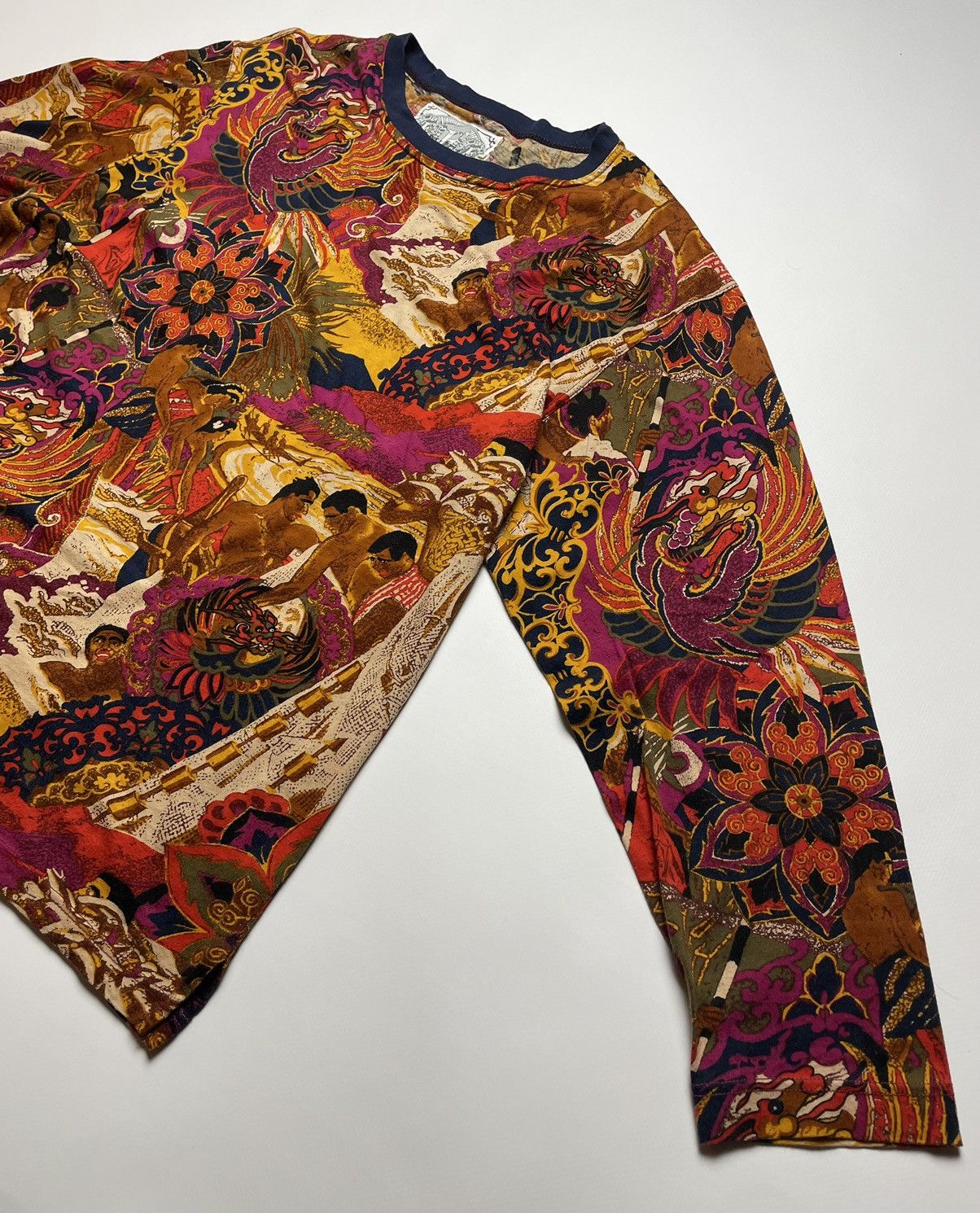image of Ferre Jeans Japanese Overprinted Long Sleeve, Women's (Size Large)