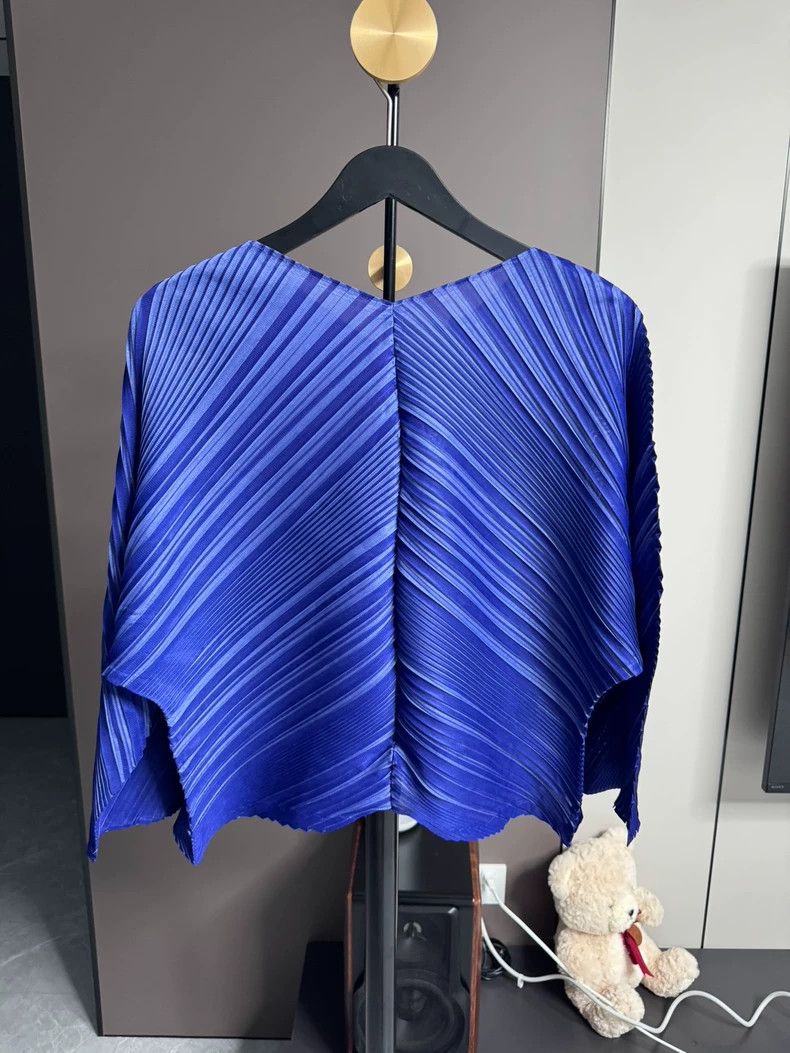Issey Miyake Issey Miyake size:3 Blue twill cardigan Size S / US 4 / IT 40 - 2 Thumbnail