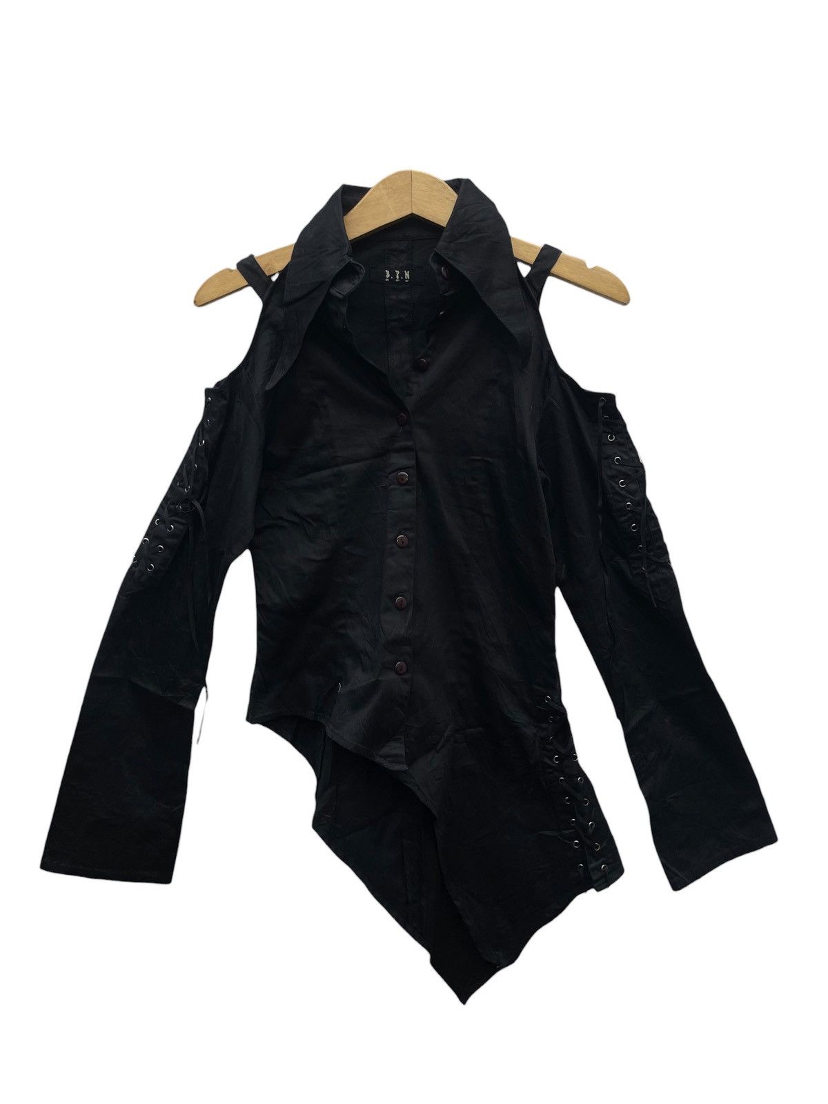 Japanese Brand black peace now button up bat collar shirt | Grailed