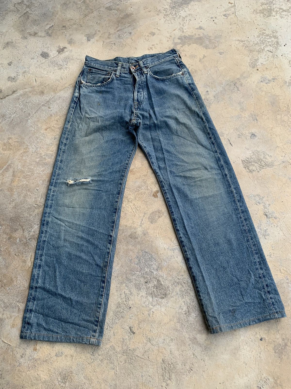 Edwin × Vintage Edwin 505X Selvedge distressed denim Size US 29 - 5 Thumbnail