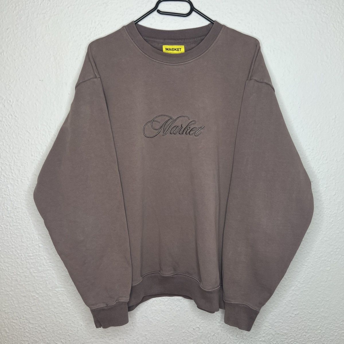 Japanese Brand Market Sweatshirt Crewneck Embroidered Big Logo Brown Drill Size US M / EU 48-50 / 2 - 1 Thumbnail