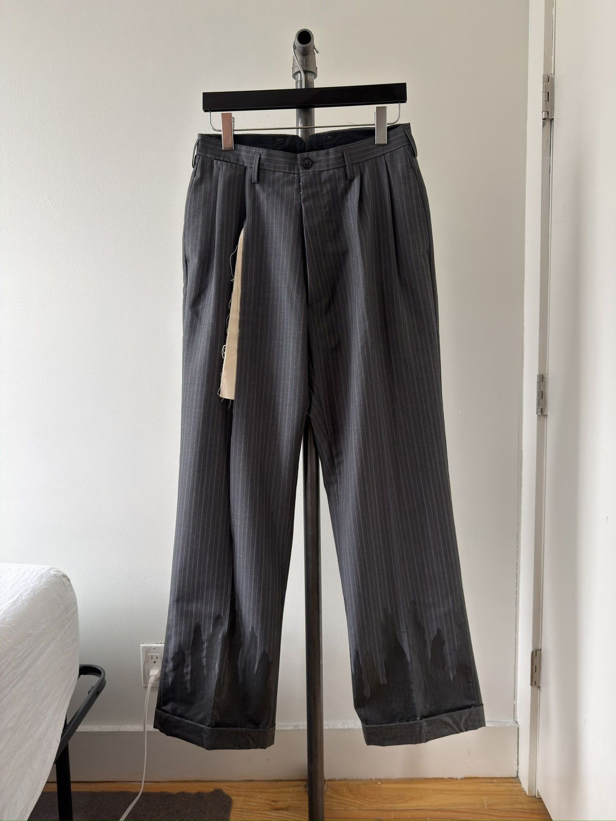 Maison Margiela SS21 Slashed Crease Trousers Size US 32 / EU 48 - 1 Thumbnail