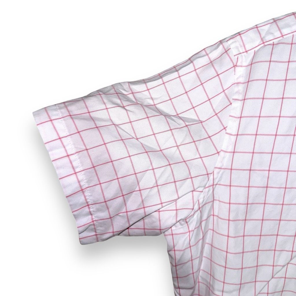Robert Talbott Seaward & Stearn White & Pink Check S/S Button Down Shirt XL Size US M / EU 48-50 / 2 - 6 Thumbnail