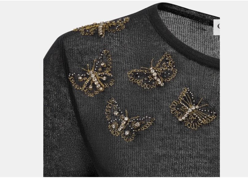 Dior o1w1db10425 444S80P Embroidered Sweater in Black Size S / US 4 / IT 40 - 3 Thumbnail