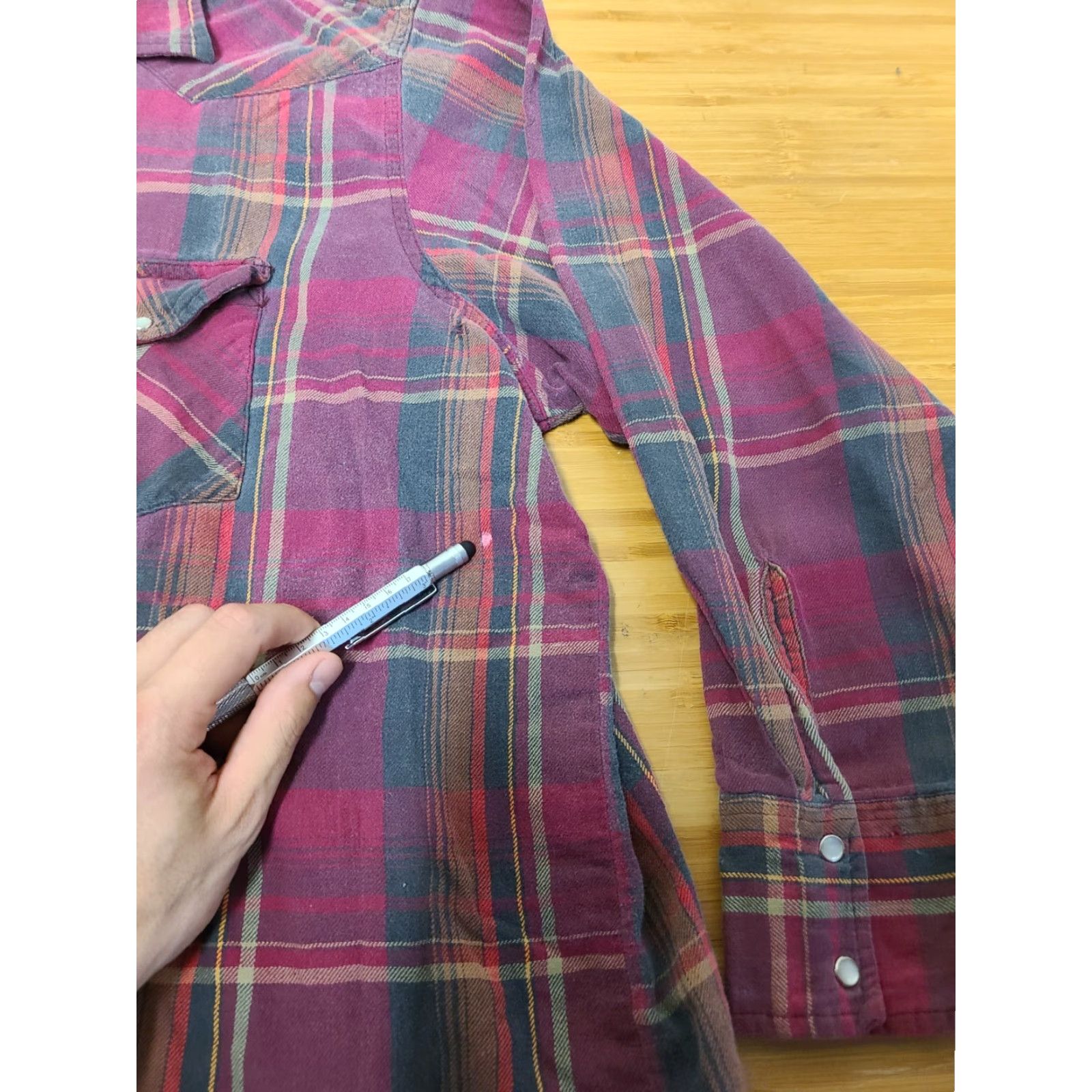 Wrangler Wrangler Shirt Mens 3XL Red Plaid Collared Snap Front Pockets Button-Up Western Big & Tall Size US XXL / EU 58 / 5 - 5 Thumbnail