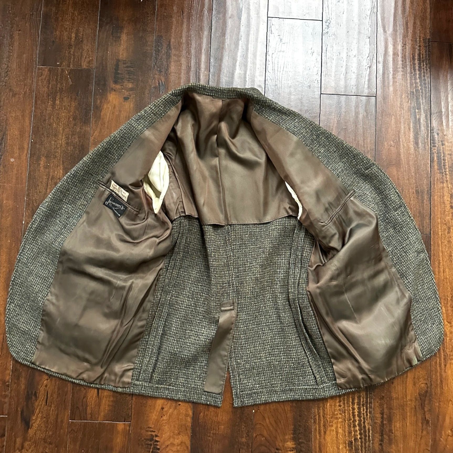 Harris Tweed Vintage Harris Tweed Men's Blazer Jacket 42 Wool Single-Breasted Gray 70s Sports Size 42R - 2 Thumbnail