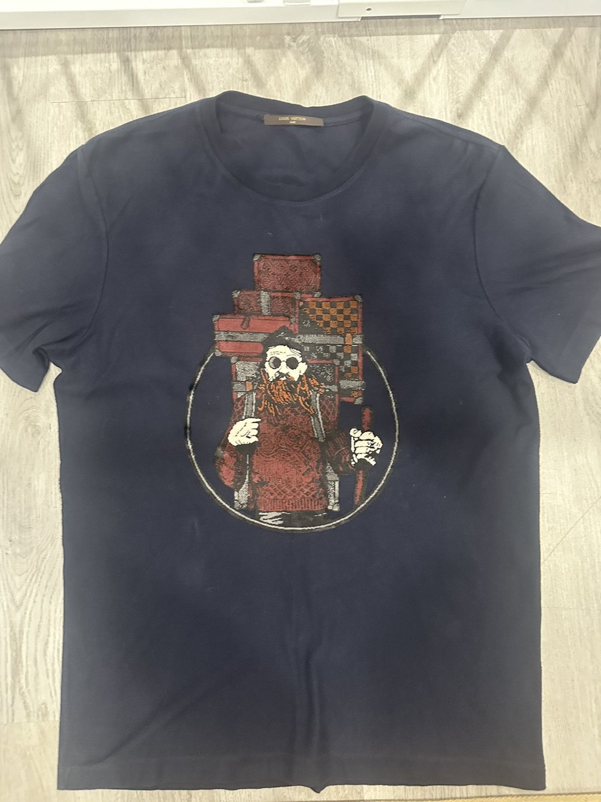Louis Vuitton Louis Vuitton navy T shirt Size US L / EU 52-54 / 3 - 1 Thumbnail