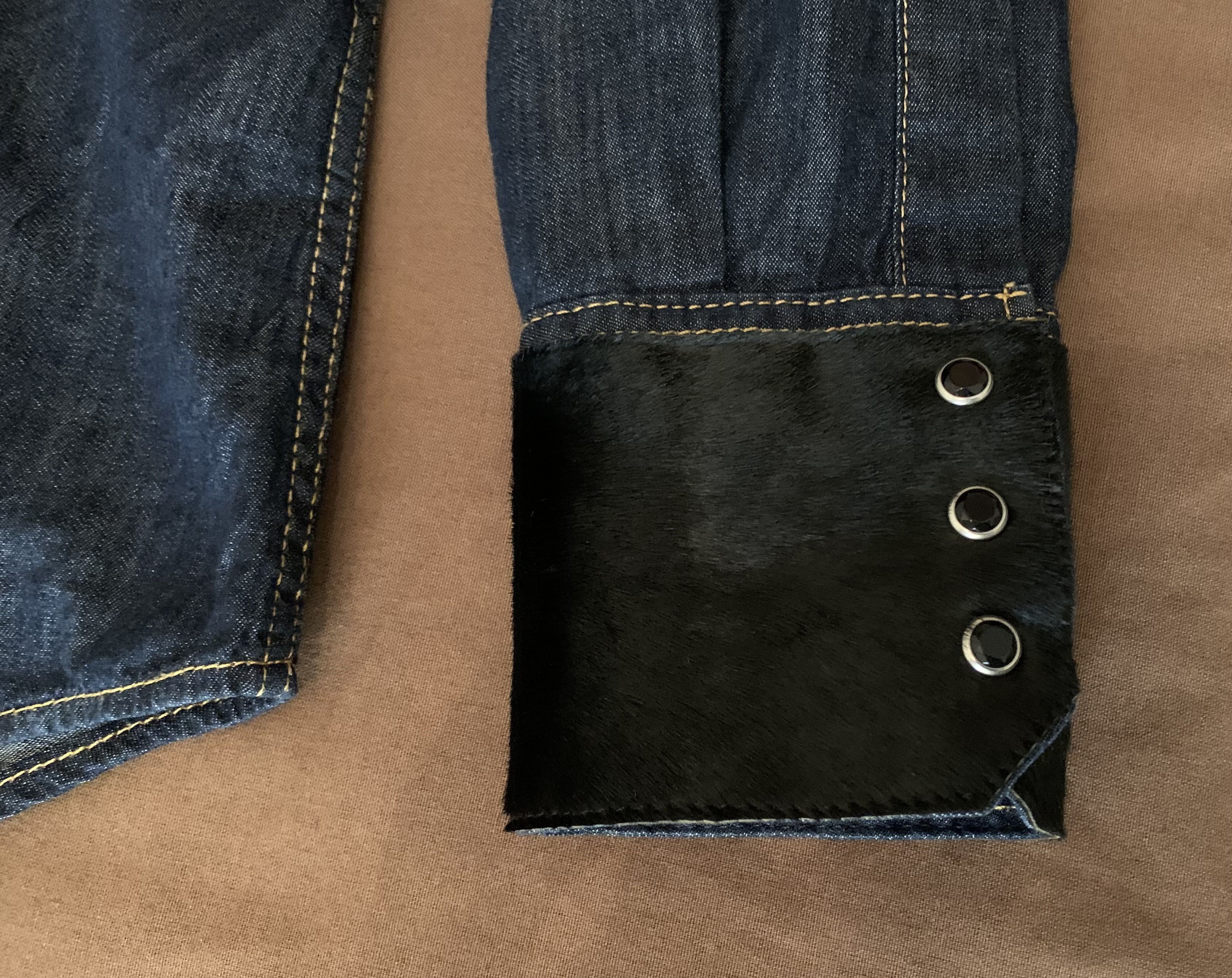 Dsquared2 Dsquared2 men's shirt in denim and pony skin (retail €1000) Size US M / EU 48-50 / 2 - 5 Thumbnail