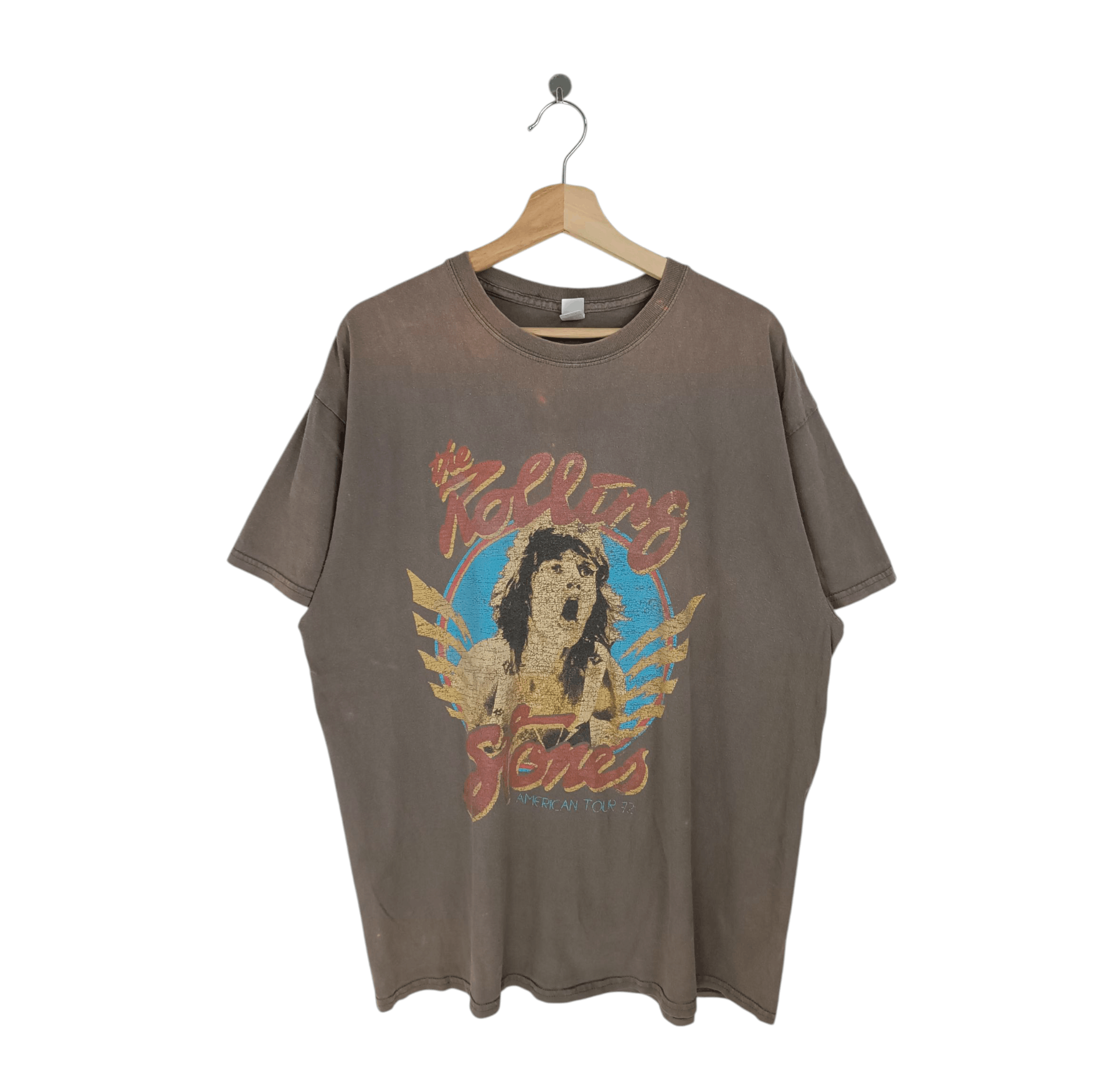 Band Tees THRASHED FADED VINTAGE ROLLING STONES US TOUR beatles who Size US XL / EU 56 / 4 - 1 Thumbnail