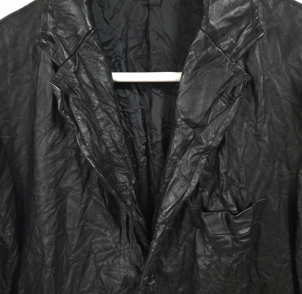 Issey Miyake ISSEY MIYAKE MEN 2010AW Pleated Cowhide Jacket Size US L / EU 52-54 / 3 - 3 Thumbnail