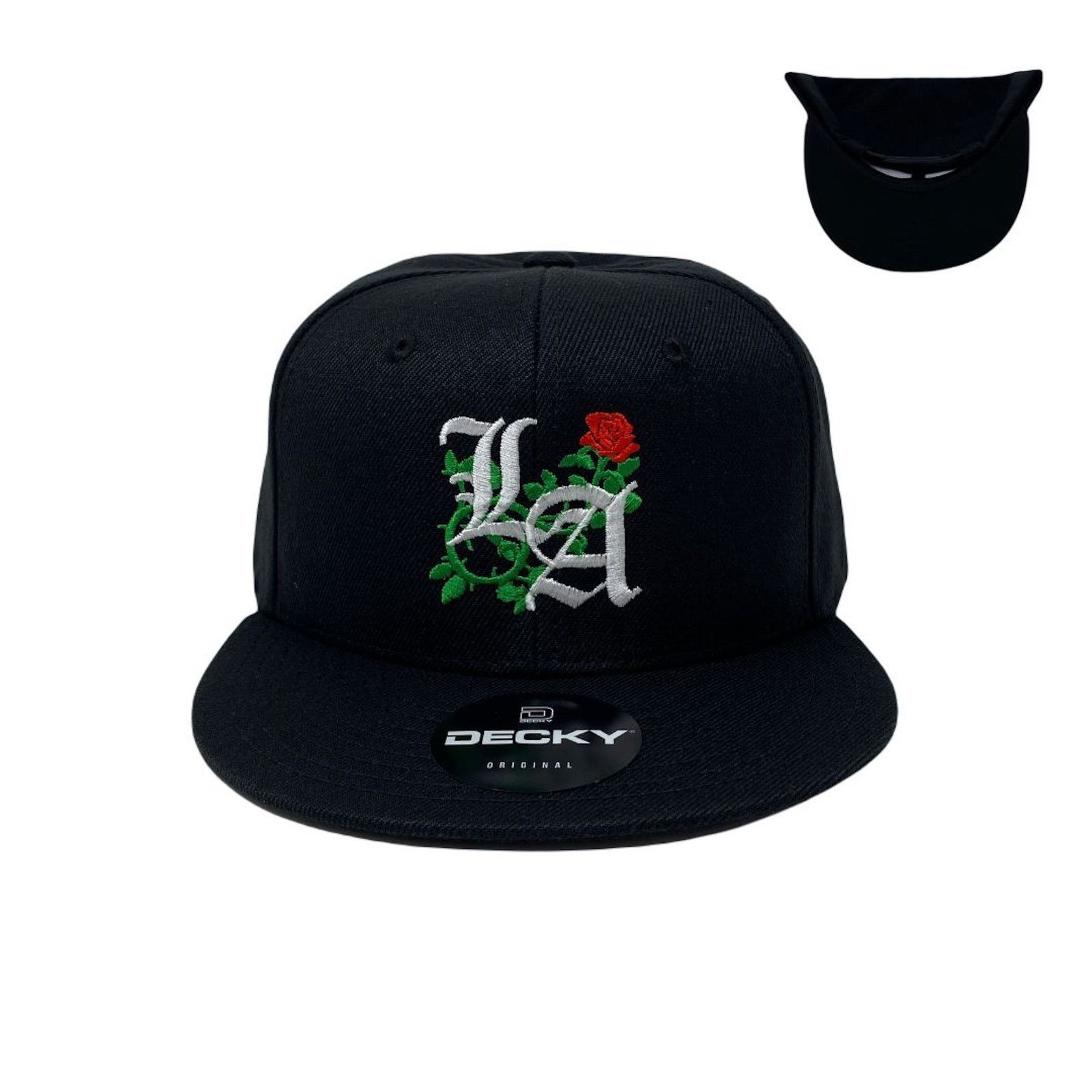Other Los Angeles Old English Rose Snapback Hat All Black Size ONE SIZE - 1 Thumbnail