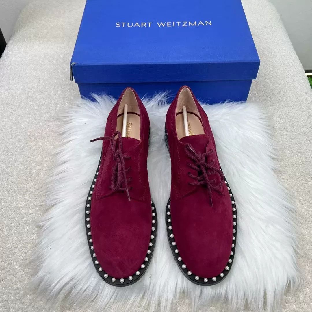 Stuart Weitzman Stuart Weitzman Suede Pearl Loafers Size US 8 / IT 38 - 1 Thumbnail