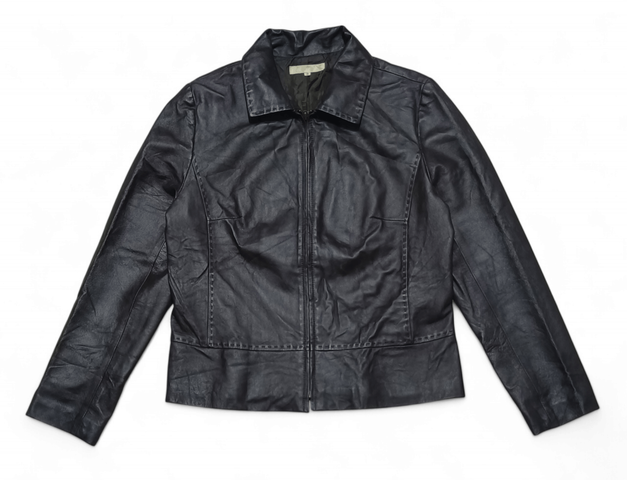 Other Vintage Y2K KETTY Women's Sheepskin Black Leather Jacket Size M / US 6-8 / IT 42-44 - 2 Thumbnail