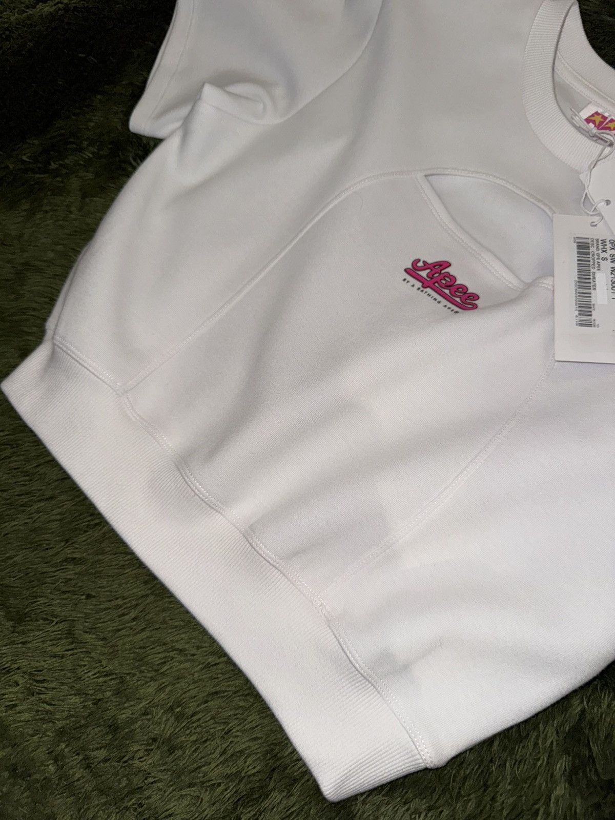 Aape [S] AAPE by A Bathing Ape Cropped Sweat Top White Size S / US 4 / IT 40 - 5 Thumbnail