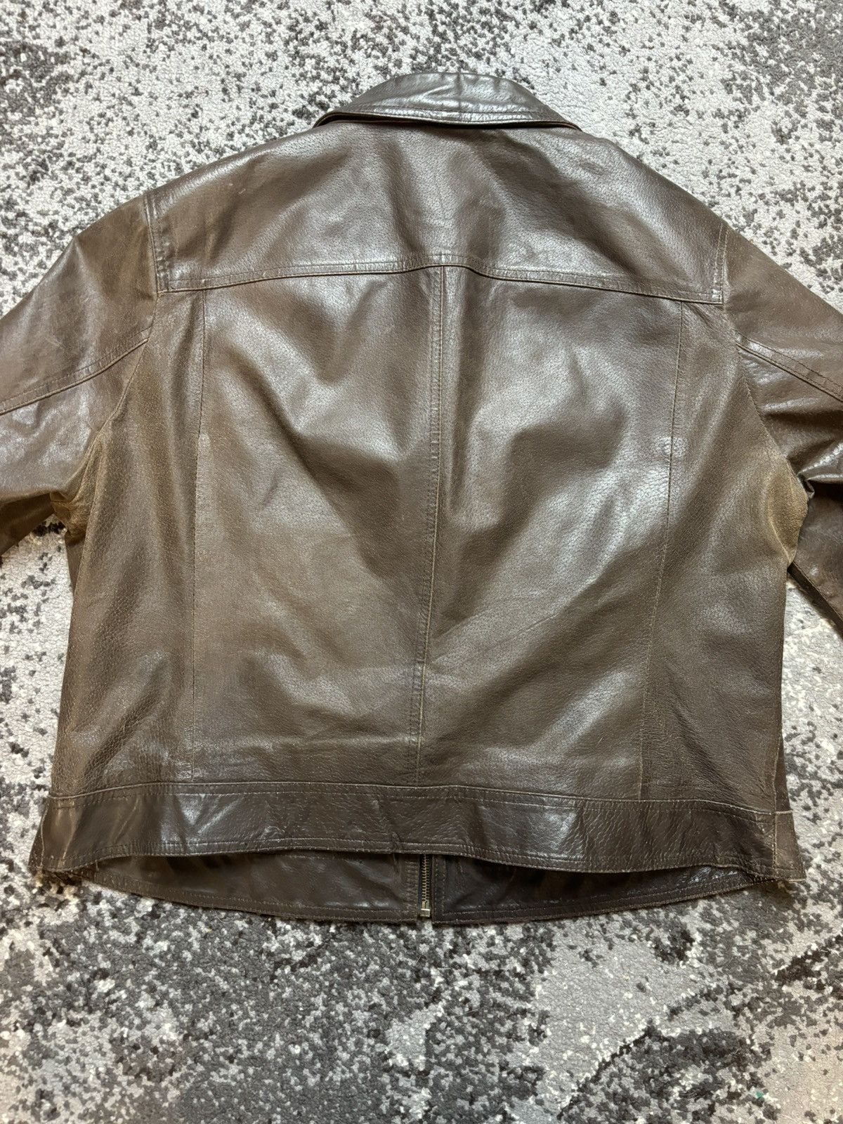 Vintage Vintage brown leather jacket Wallace sacks y2k coat Size US S / EU 44-46 / 1 - 10 Thumbnail