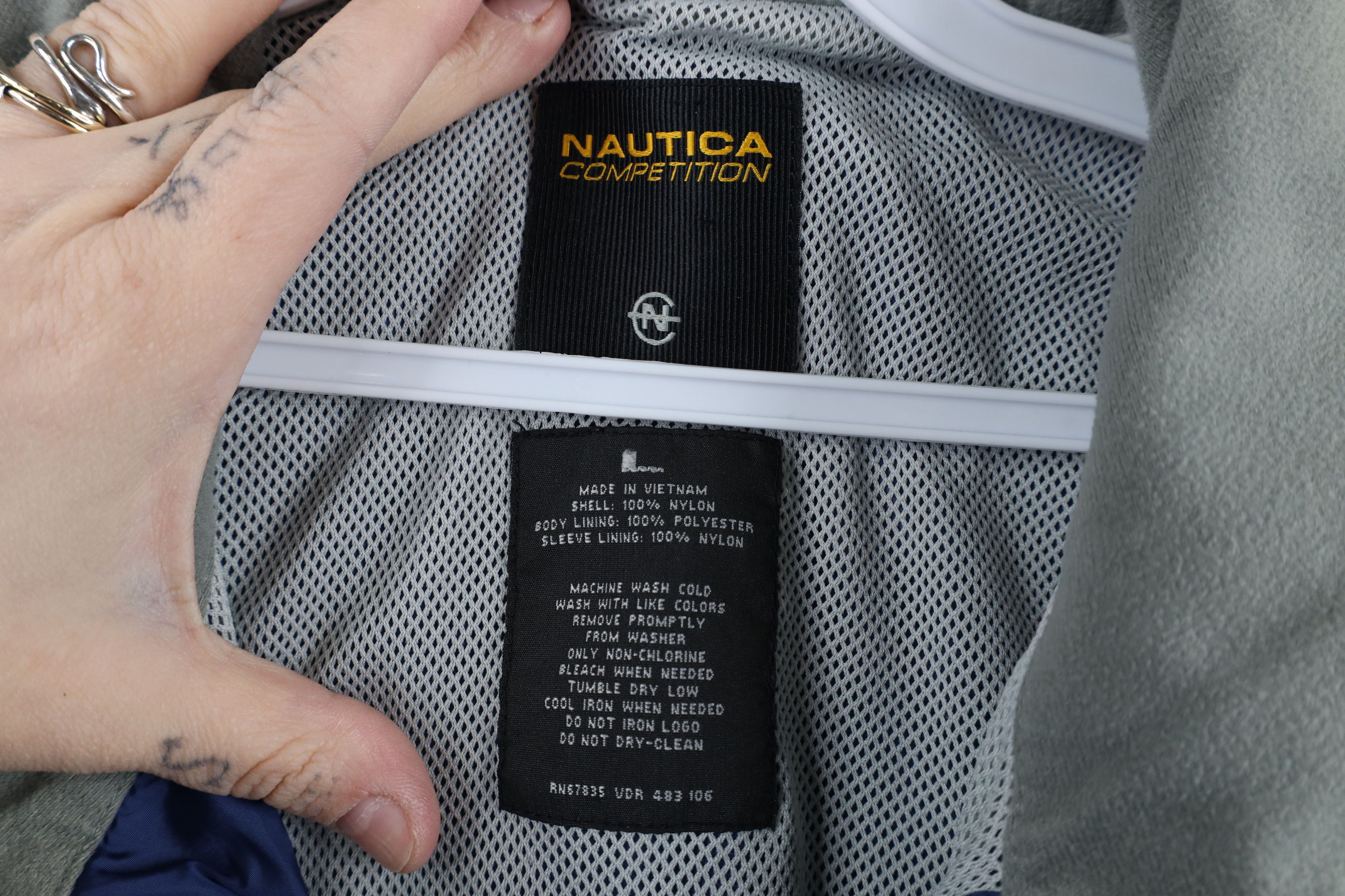 Nautica × Vintage Vintage 90s Nautica Competition Spell Out Windbreaker Jacket Size US L / EU 52-54 / 3 - 10 Thumbnail