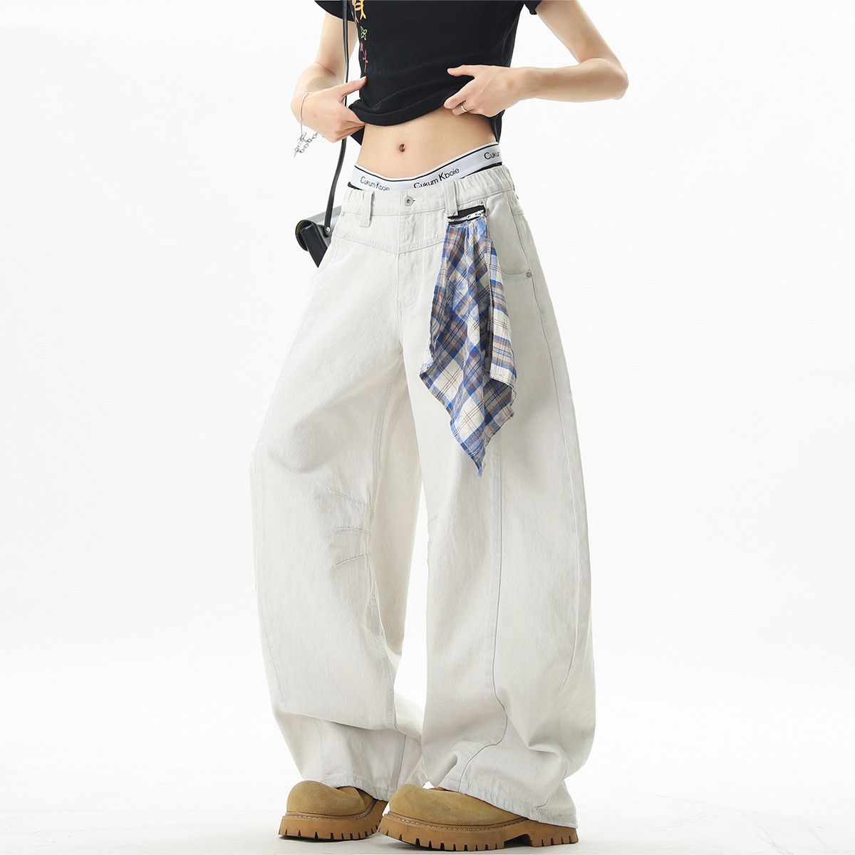 Japanese Brand American men's baggy wide-leg loose scimitar work jeans Size US 32 / EU 48 - 4 Thumbnail