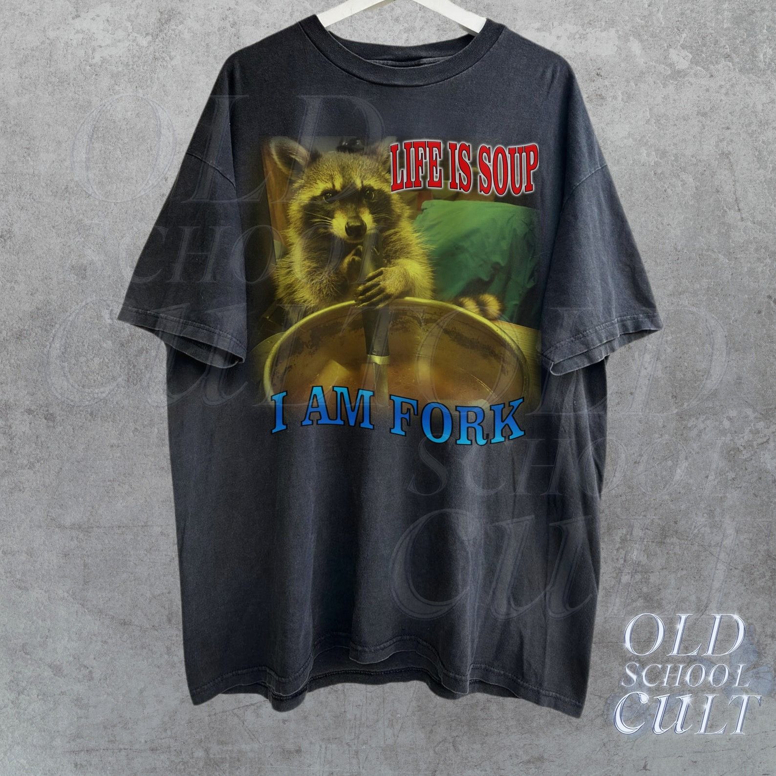 The Unbranded Brand Life Is Soup I Am Fork Vintage 90s Shirt Size US M / EU 48-50 / 2 - 2 Thumbnail
