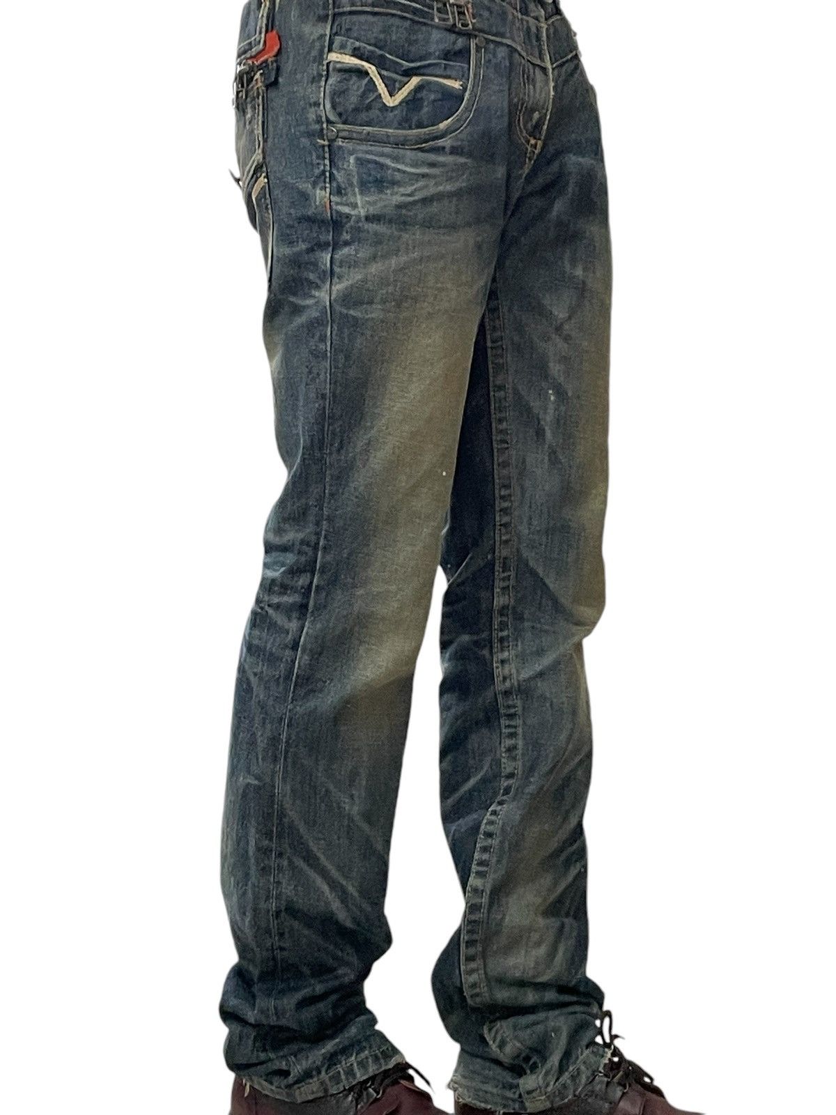 If Six Was Nine Lolita Muddy Whisker Distressed Denim Pants Size US 30 / EU 46 - 5 Thumbnail