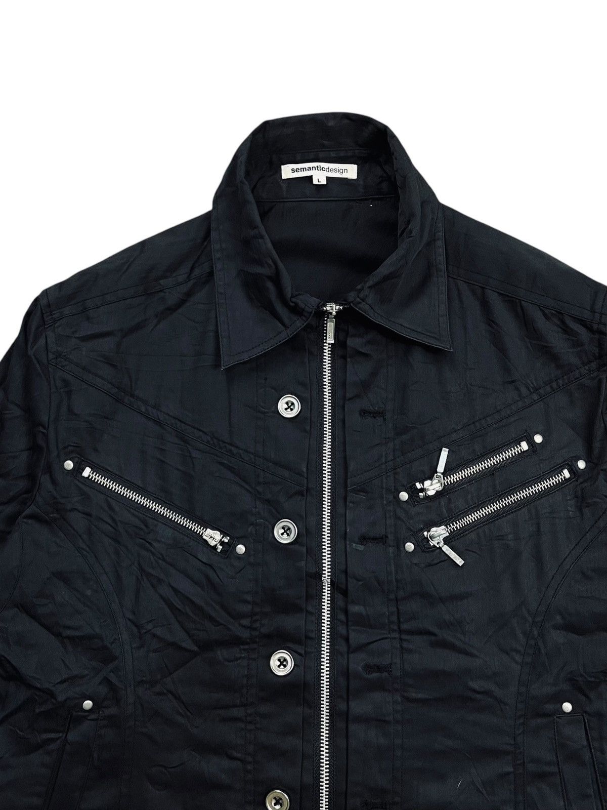 semanticdesign 2000s Semantic Design - Multizipper Cyber Rider Jacket Size US M / EU 48-50 / 2 - 6 Thumbnail