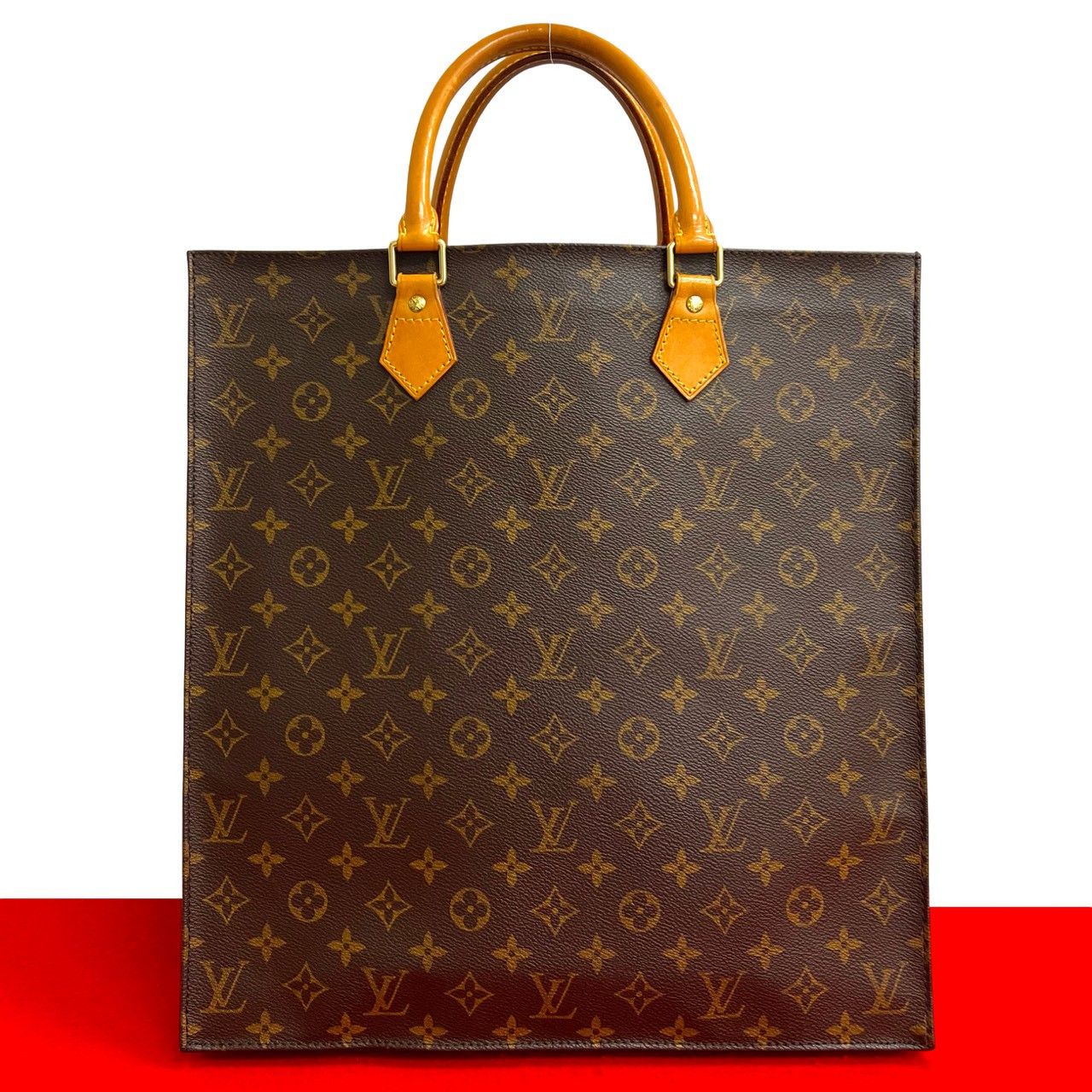 Louis Vuitton Louis Vuitton Louis Vuitton Sac Plat Monogram Handbag Leather Tote Bag DUTY FREE for USA Size ONE SIZE - 1 Thumbnail