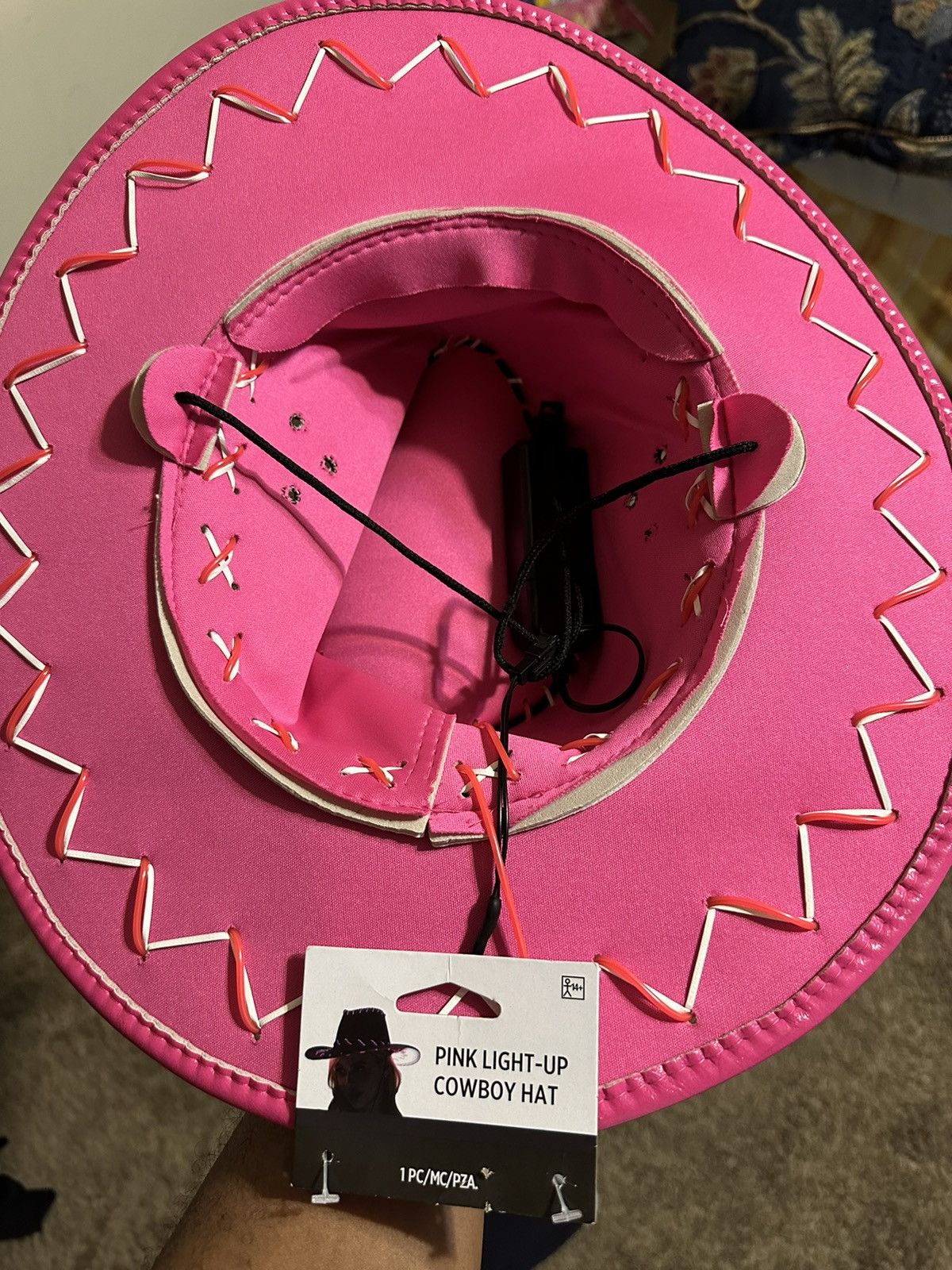 New Era × Vintage Vintage Pink Cowboy light up hat 00s Size ONE SIZE - 6 Thumbnail