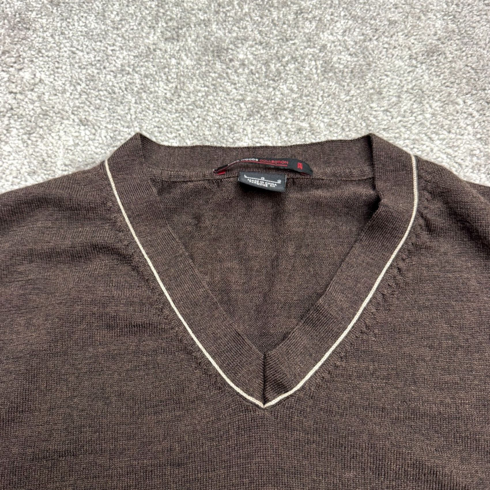 Nike Nike Tiger Woods Collection Wool Vest Sweater Mens L Brown V-Neck Sleeveless Size US L / EU 52-54 / 3 - 4 Thumbnail