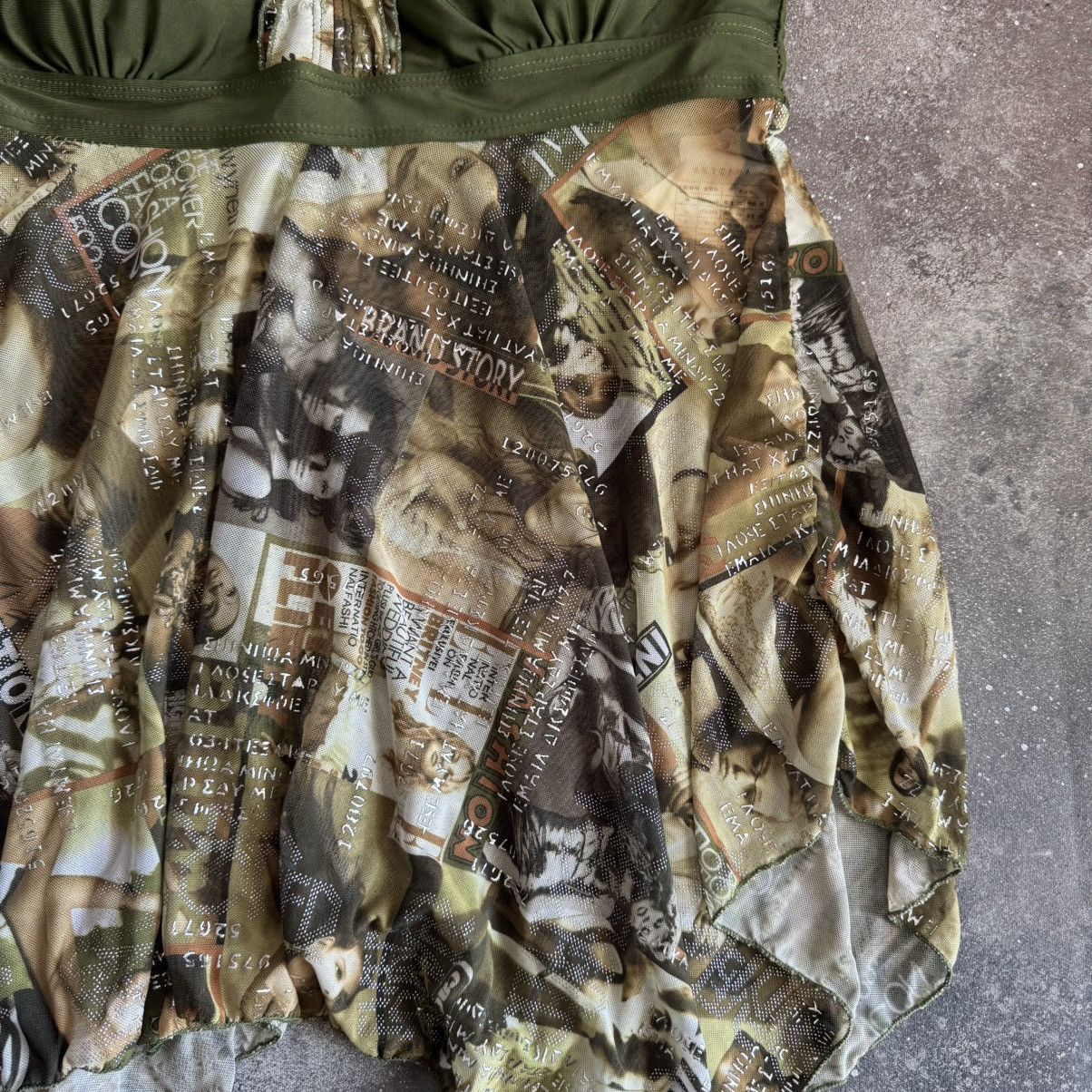 Hysteric Glamour Y2K Magazine Print Vintage Mesh Top Blouse Size XL / US 12-14 / IT 48-50 - 7 Thumbnail