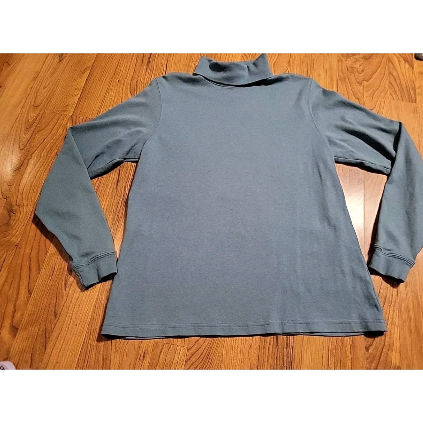 Vintage VINTAGE L.L. Bean Shirt Women's Lg-reg Green Longsleeve Turtleneck Cotton EUC Size L / US 10 / IT 46 - 4 Thumbnail