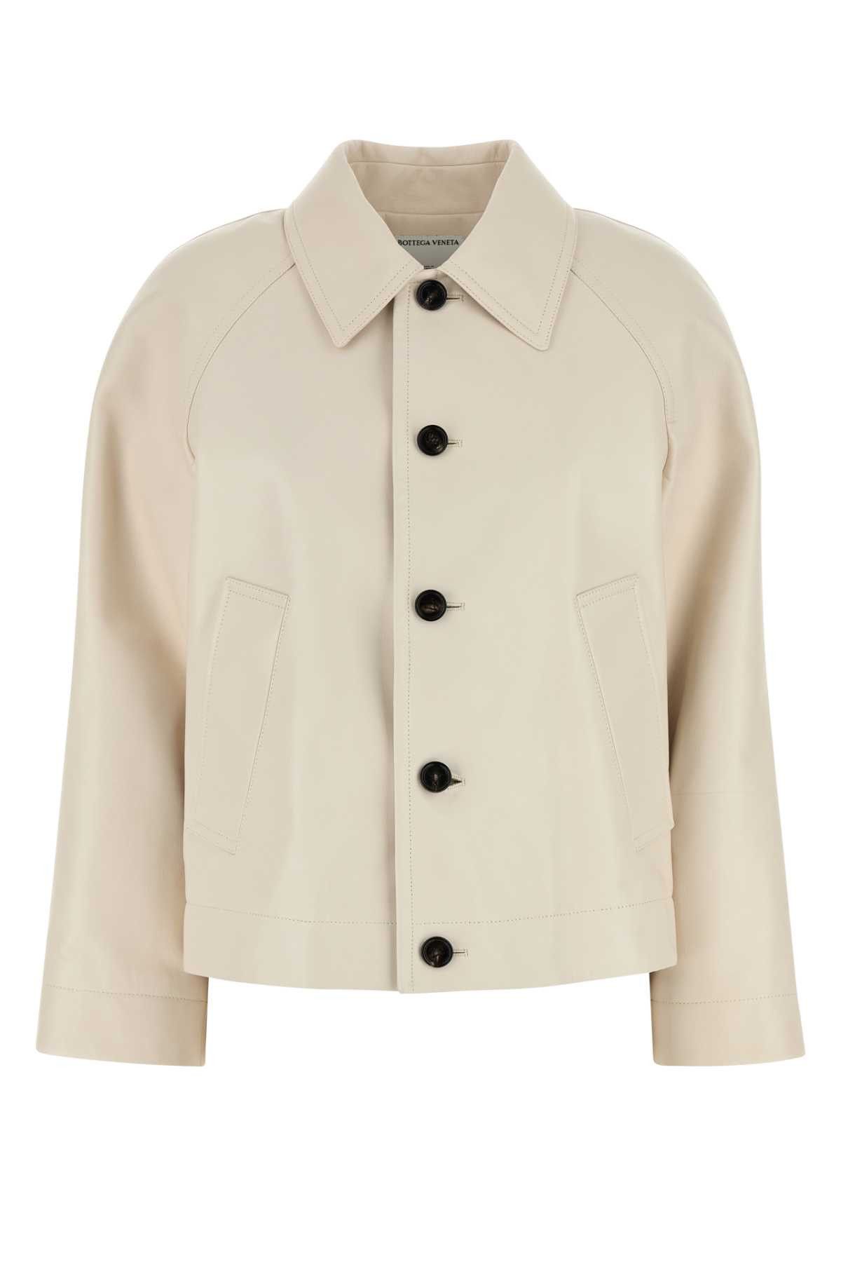 Bottega Veneta Ivory Leather Jacket Size M / US 6-8 / IT 42-44 - 1 Thumbnail