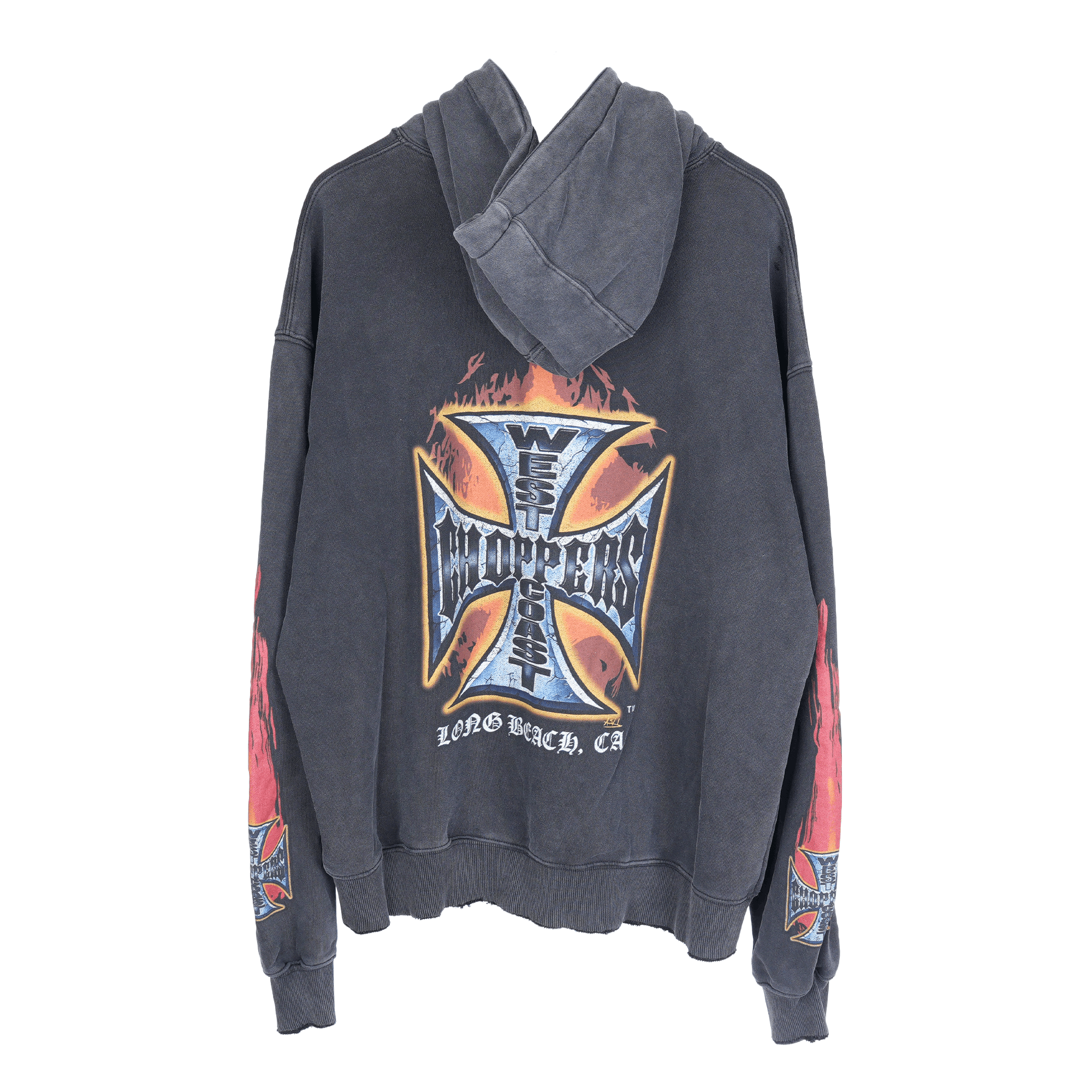 Vintage VINTAGE THRASHED WCC WEST COAST CHOPPERS HOODIE Size US XL / EU 56 / 4 - 2 Thumbnail